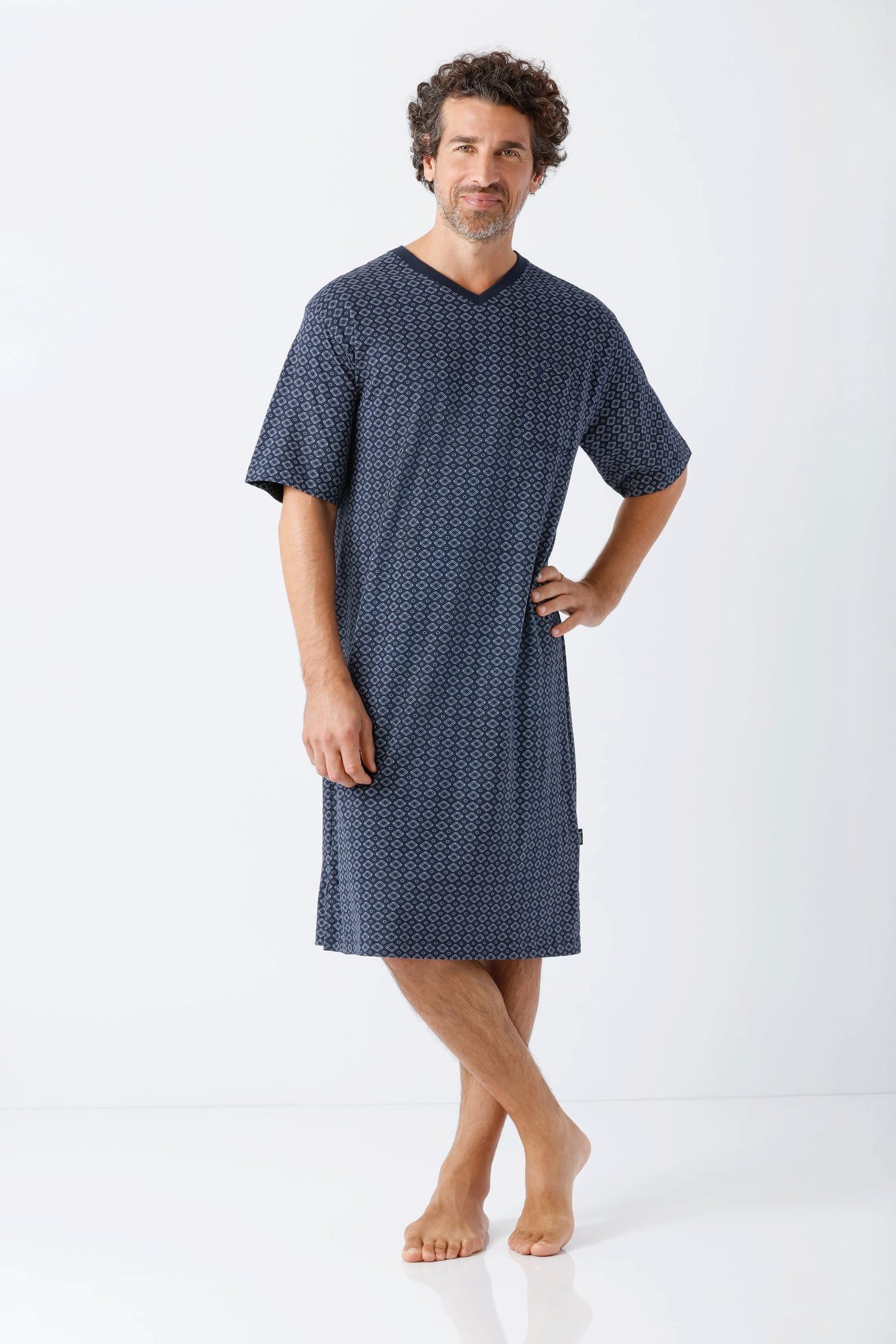 Hajo Nachthemd NOS Herren Nachthemd 110cm Premium Cotton