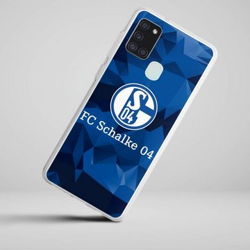 DeinDesign Handyhülle Muster Schalke 04 Camo, Samsung Galaxy A21s Silikon Hülle Bumper Case Handy Schutzhülle