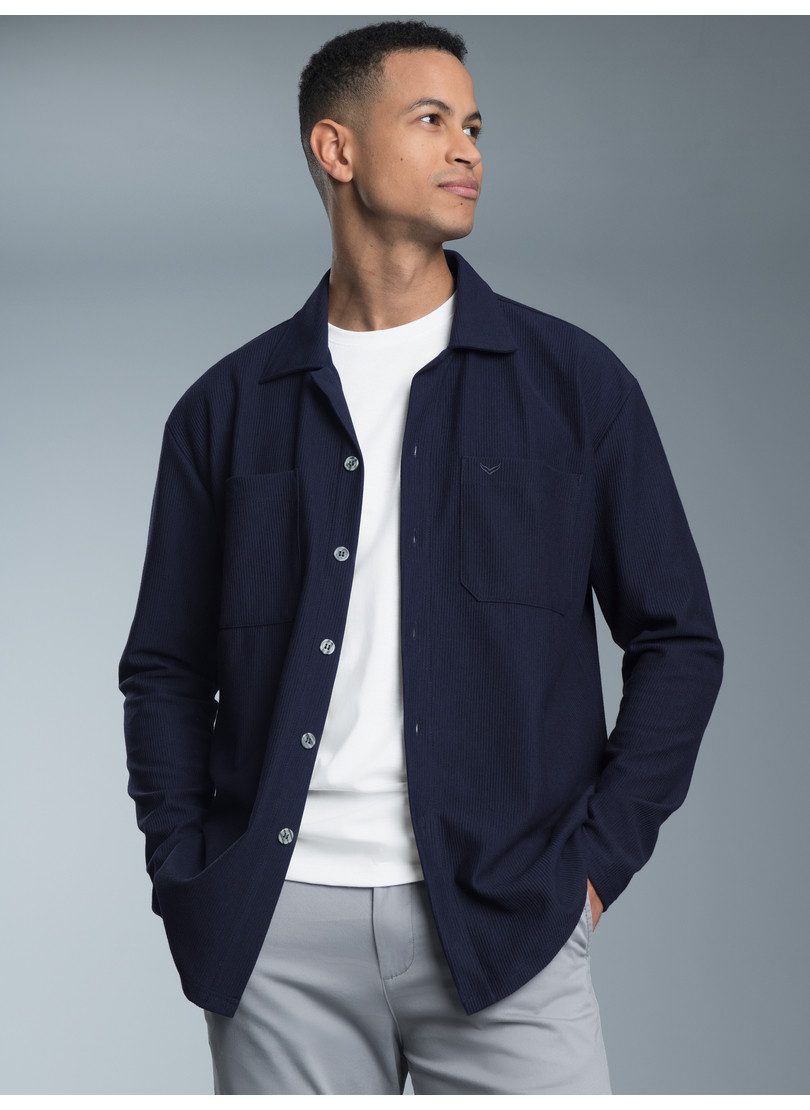 Trigema Blusenshirt TRIGEMA Hemdjacke/Overshirt (1-tlg)