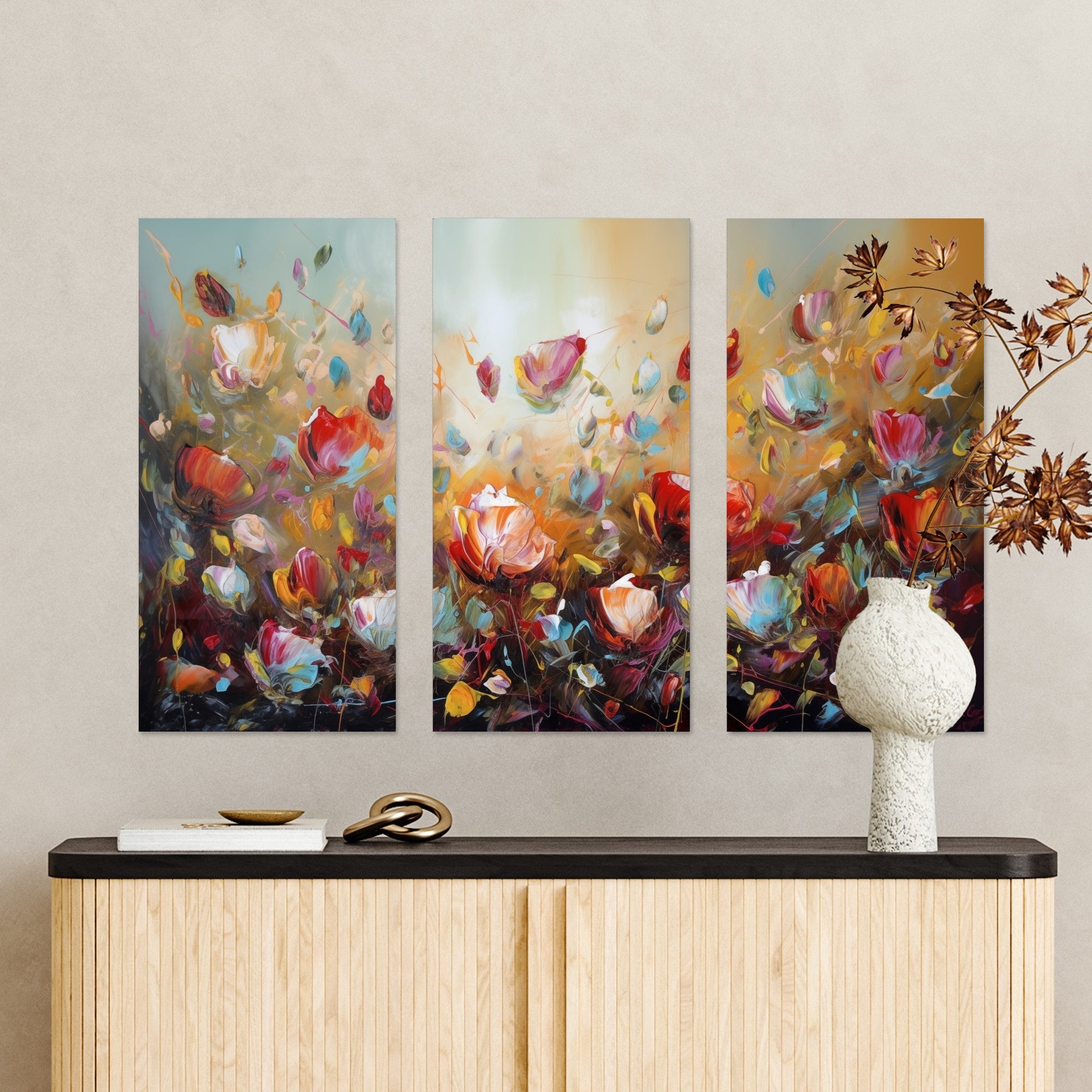 MuchoWow Leinwandbild Blumen - Abstrakt - günstig online kaufen