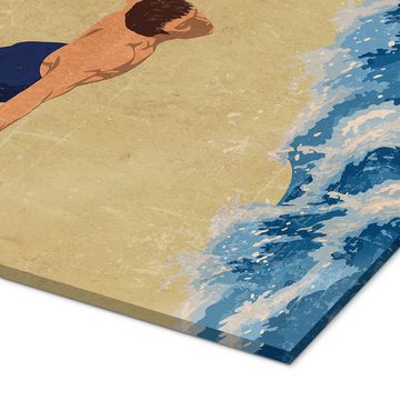Posterlounge Acrylglasbild WallChart, Just a Guy Who Loves to Swim, Illustration