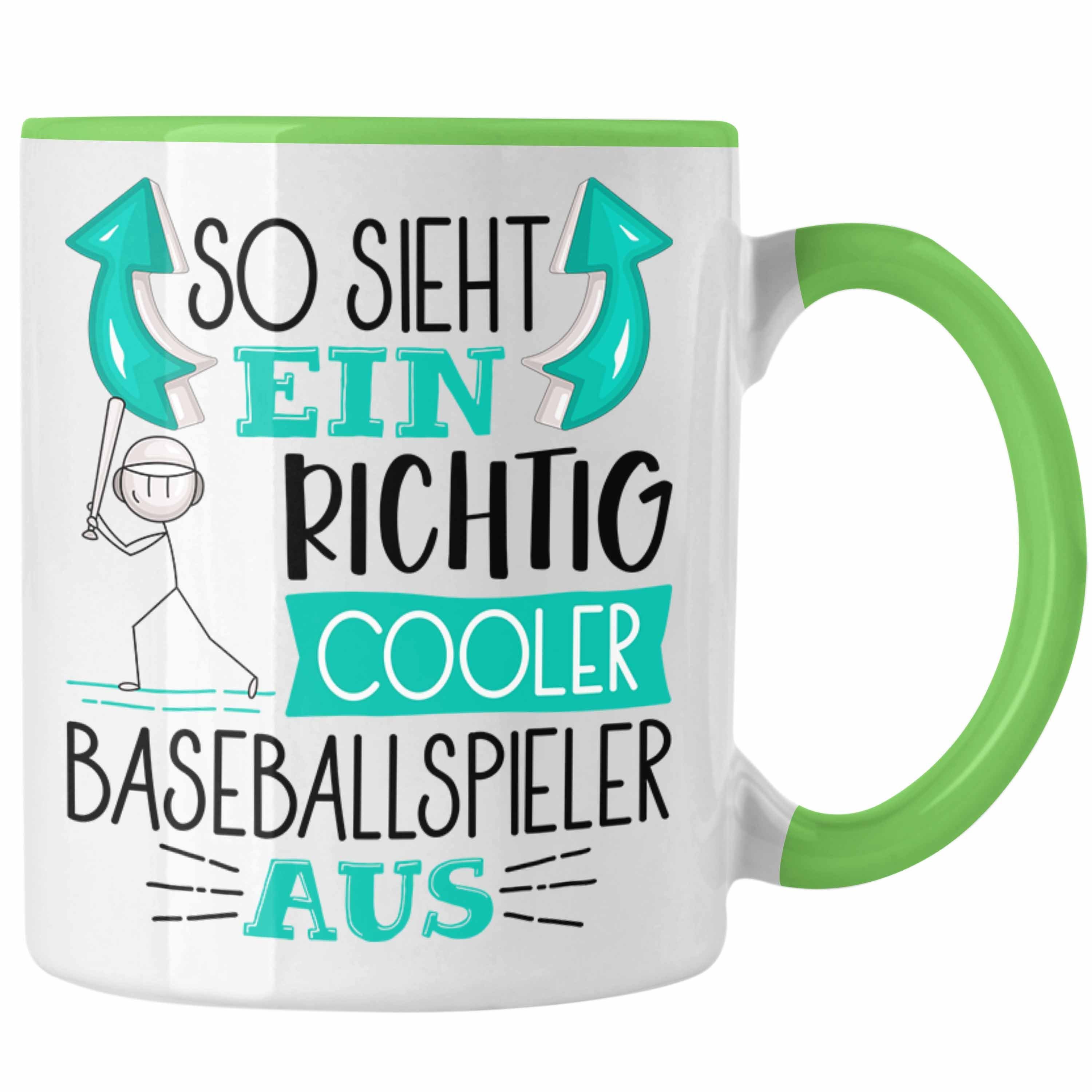 Trendation Tasse So Sieht Ein Richtig Cooler Baseballspieler Aus Geschenk Tasse Lustig Grün