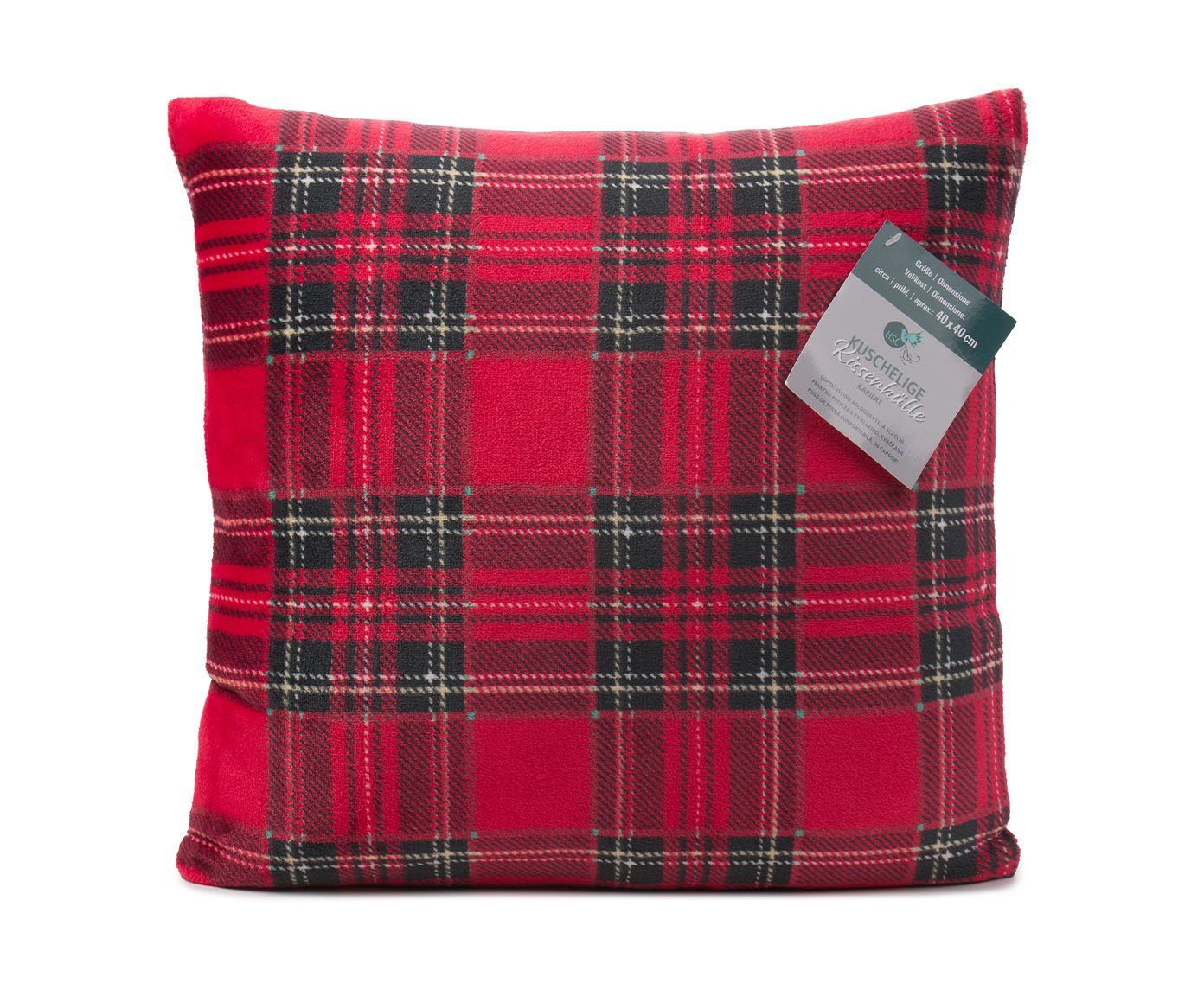 HSC Home-Style-Creation GmbH Kissenhülle Mikrofaser Flanell, im Karo Design günstig online kaufen