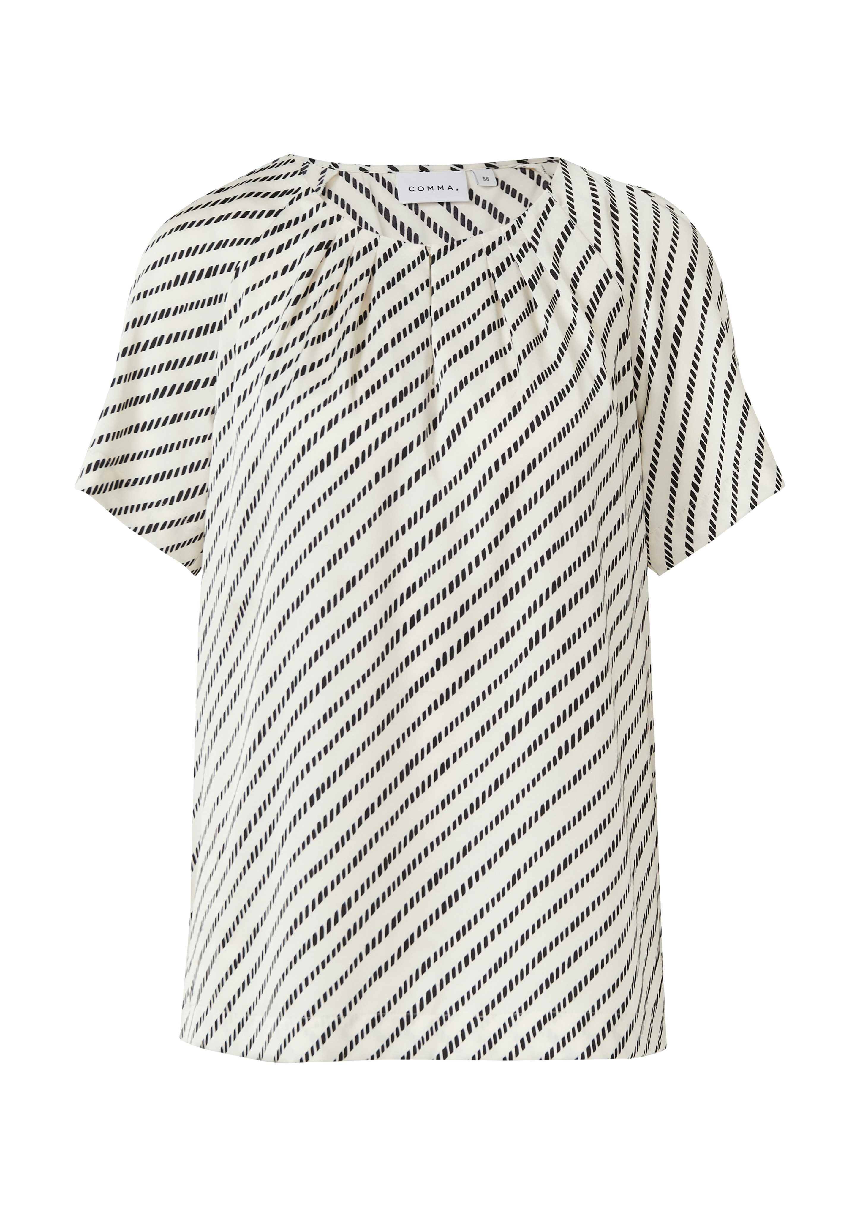 comma Shirtbluse mit Streifen Muster günstig online kaufen