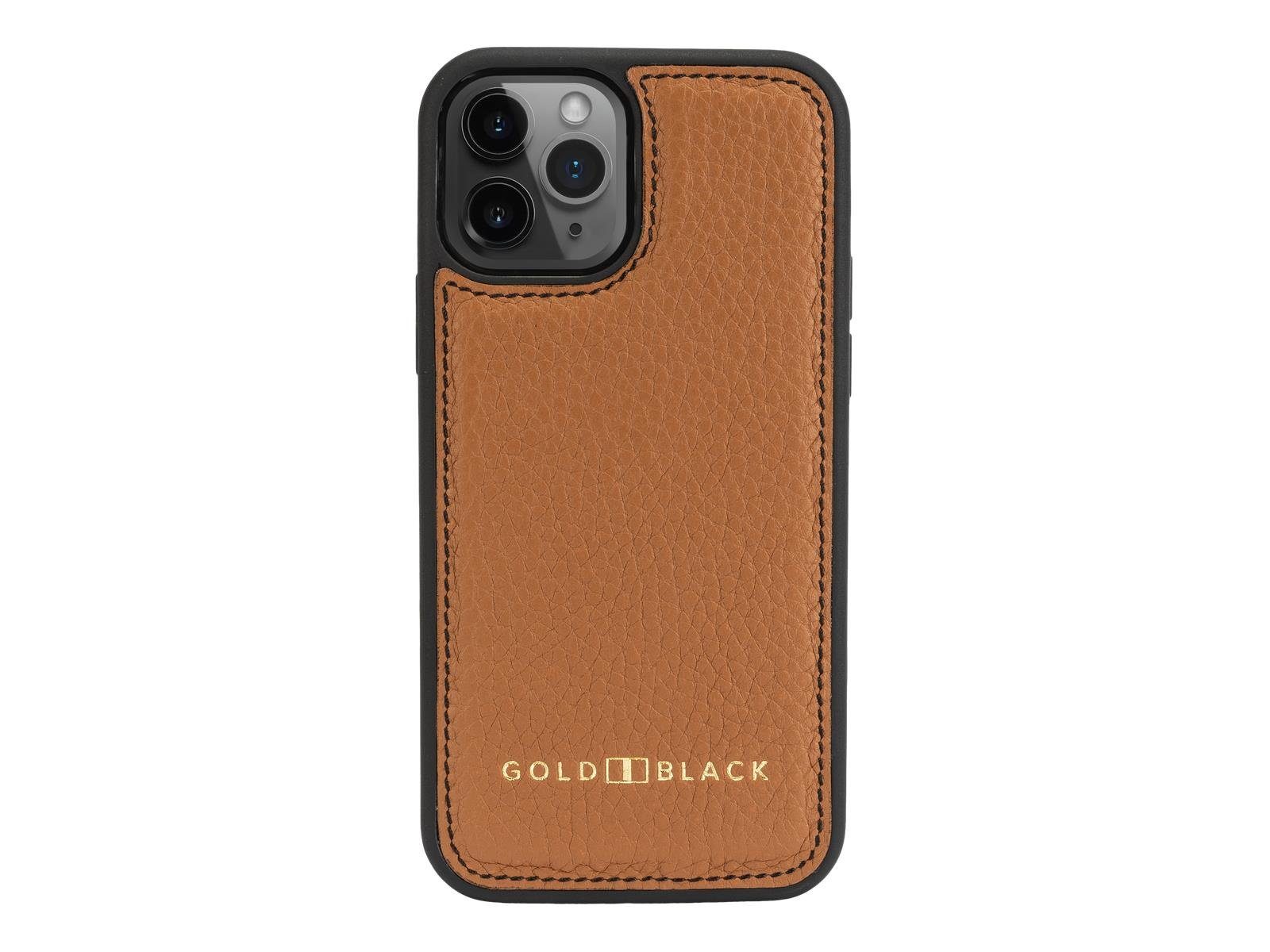 GOLDBLACK Handyhülle iPhone 12 / 12 Pro Lederhülle Nappa Braun 15,40 cm (6,06 Zoll)