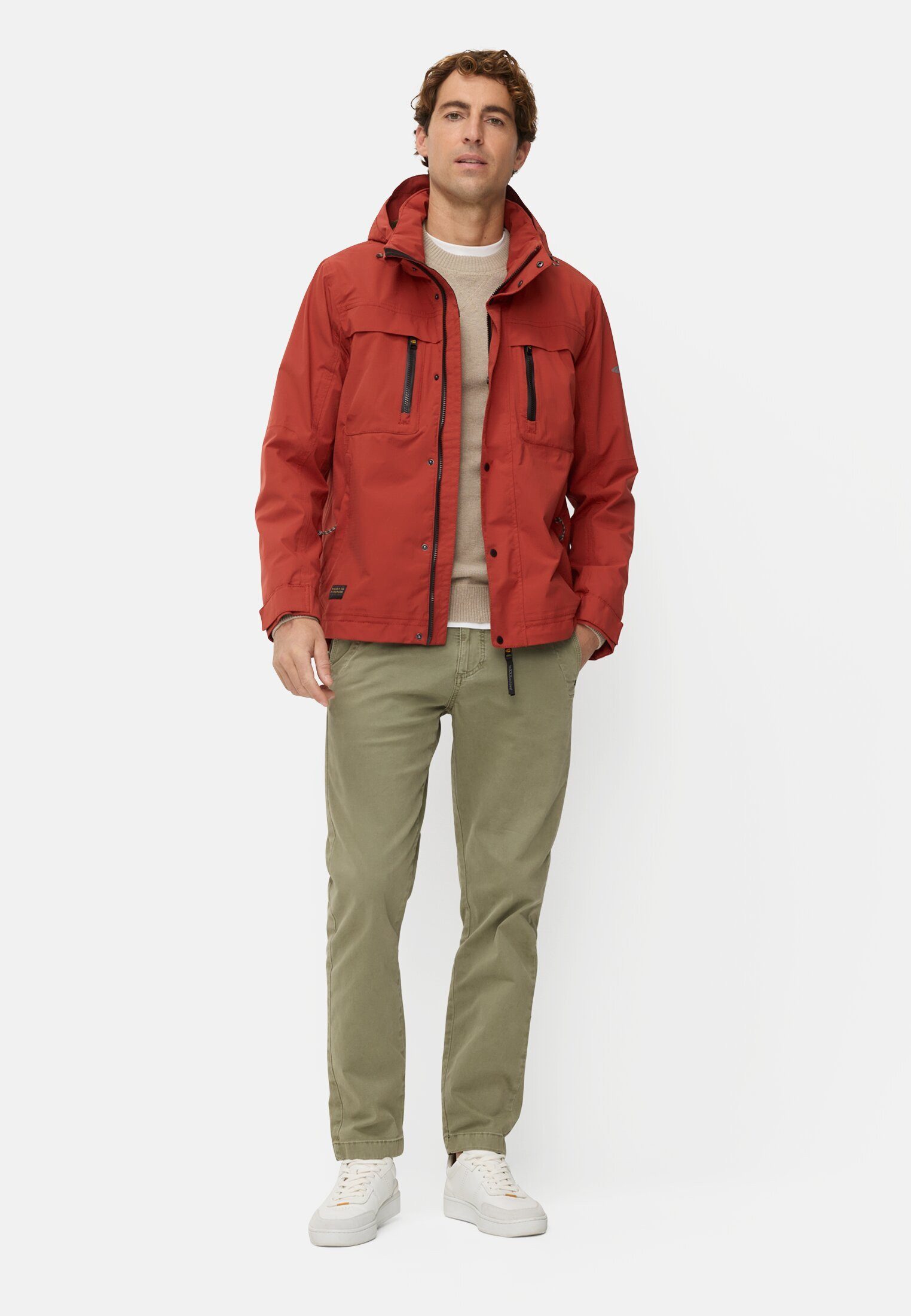 camel active Funktionsjacke teXXXactive® Blouson mit abnehmbarer Kapuze Markenlogo