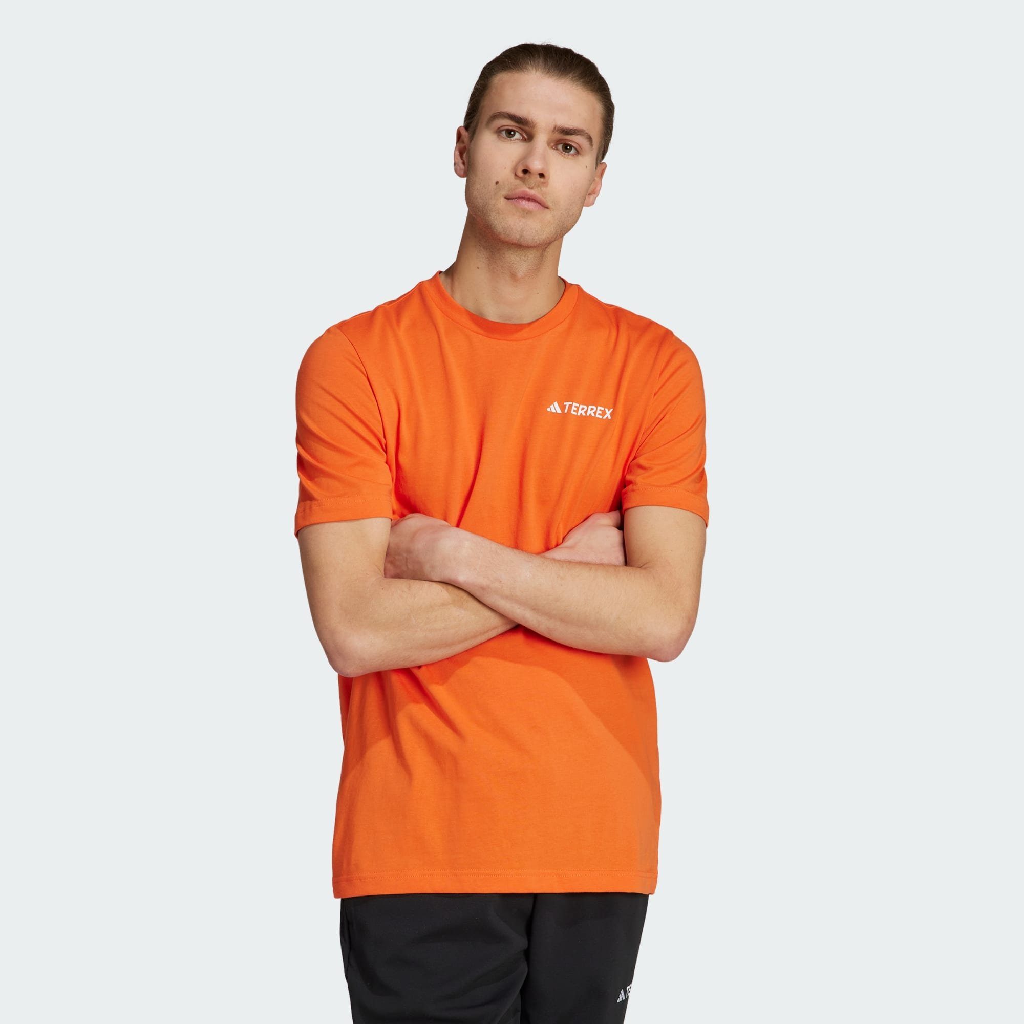 adidas TERREX Funktionsshirt TERREX GRAPHIC MTN 2.0 T-SHIRT Semi Impact Orange