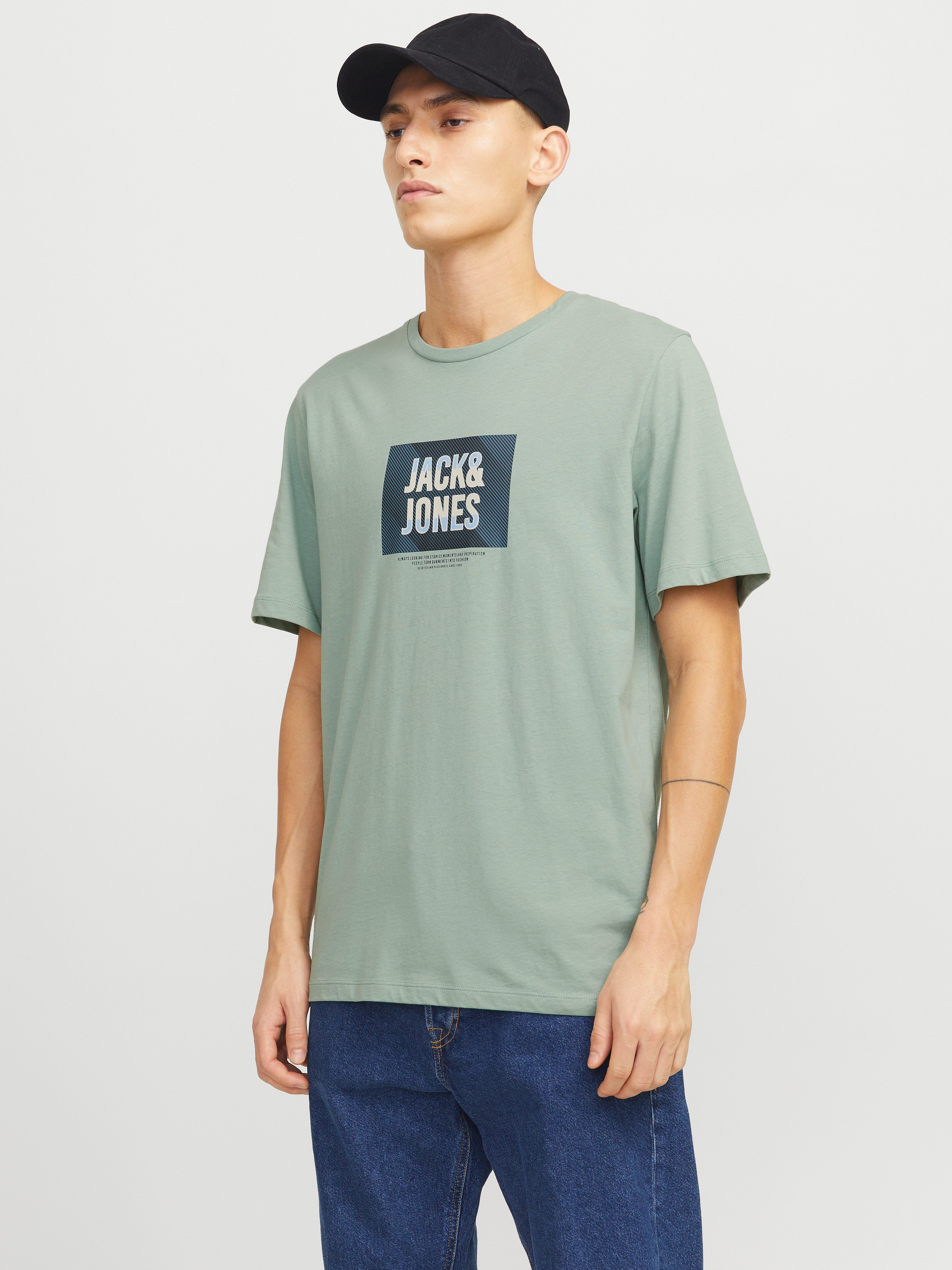 Jack & Jones Print-Shirt JJHUDSON – Print-Shirt mit Rundhals und Loose Fit günstig online kaufen