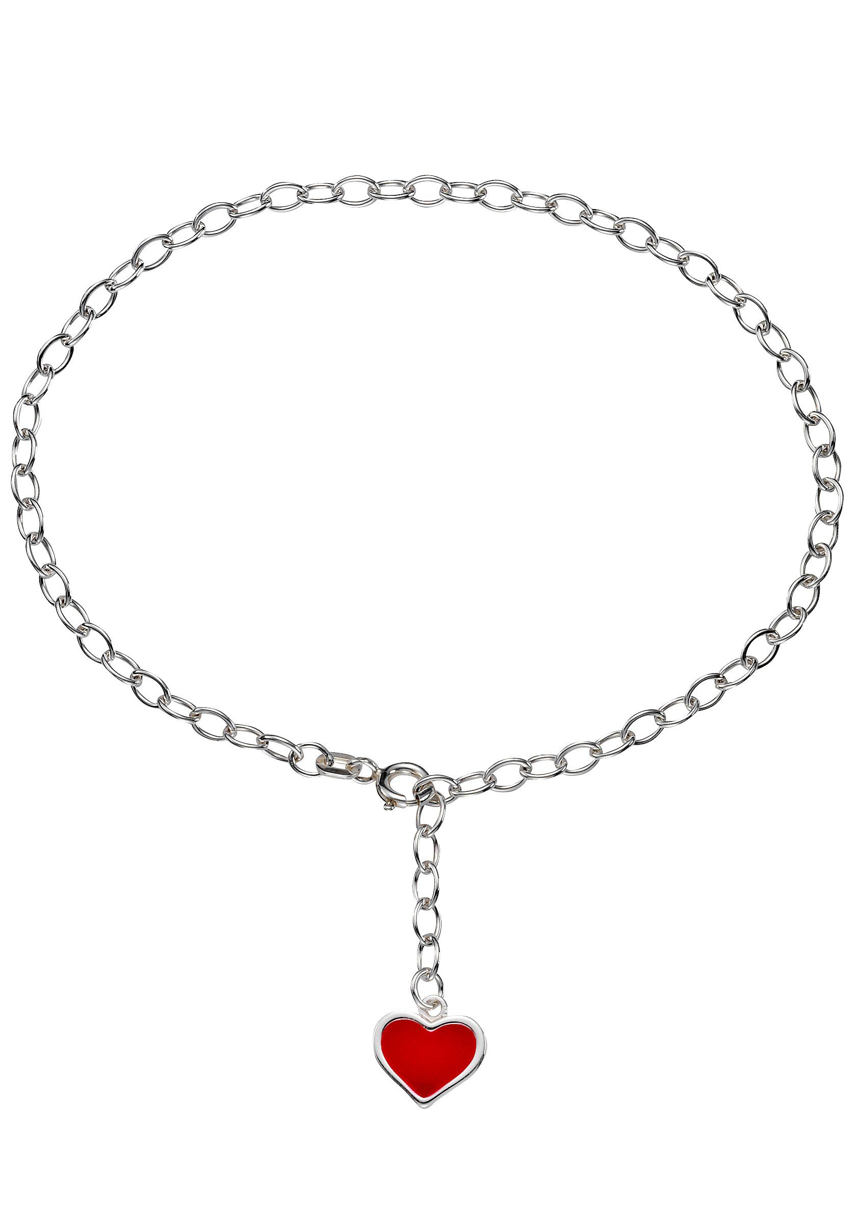 Firetti Fußkette mit Anhänger Schmuck Geschenk Silber 925 Körperschmuck Ankerkette, mit Lack