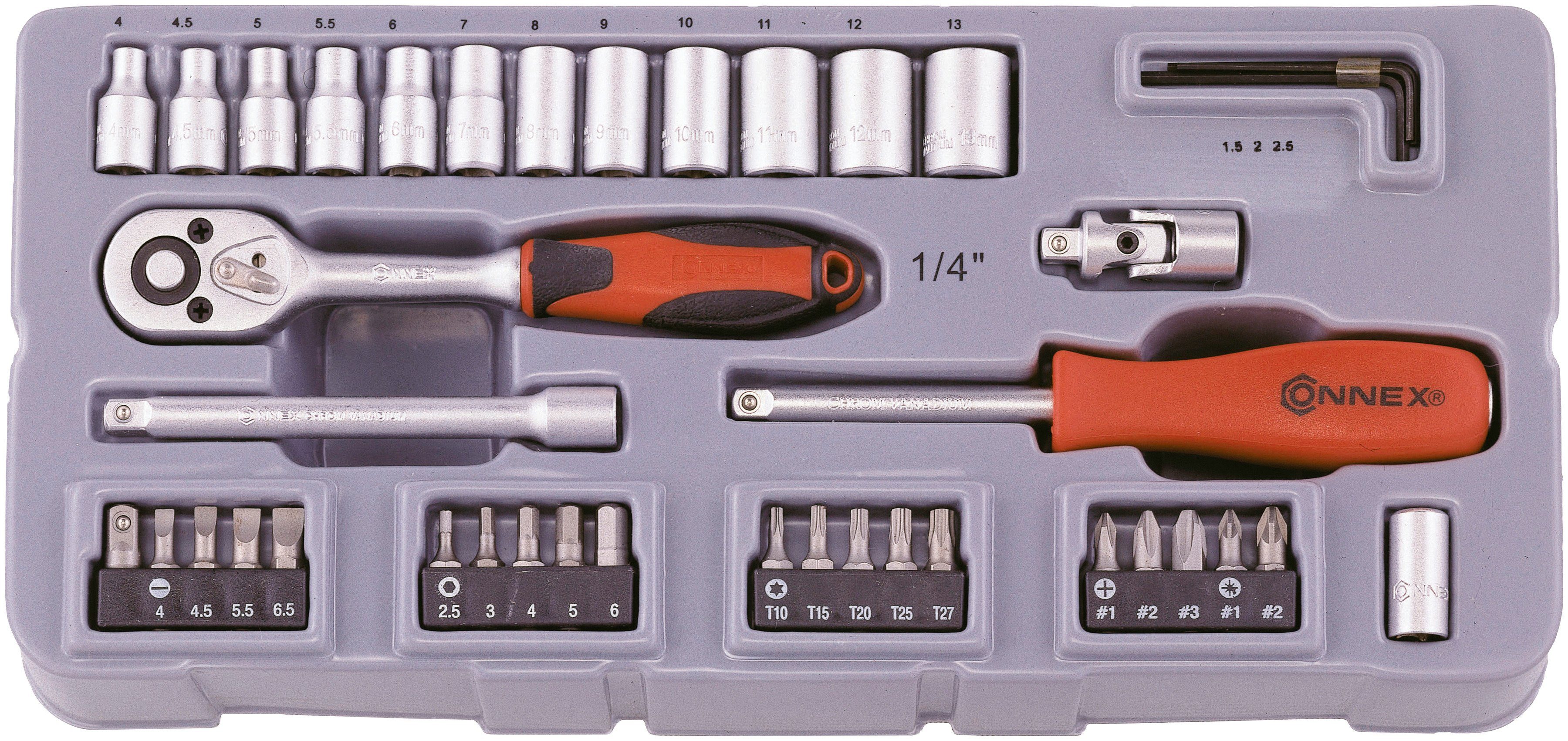 Connex Steckschlüssel COX580240, (Set) 40-tlg