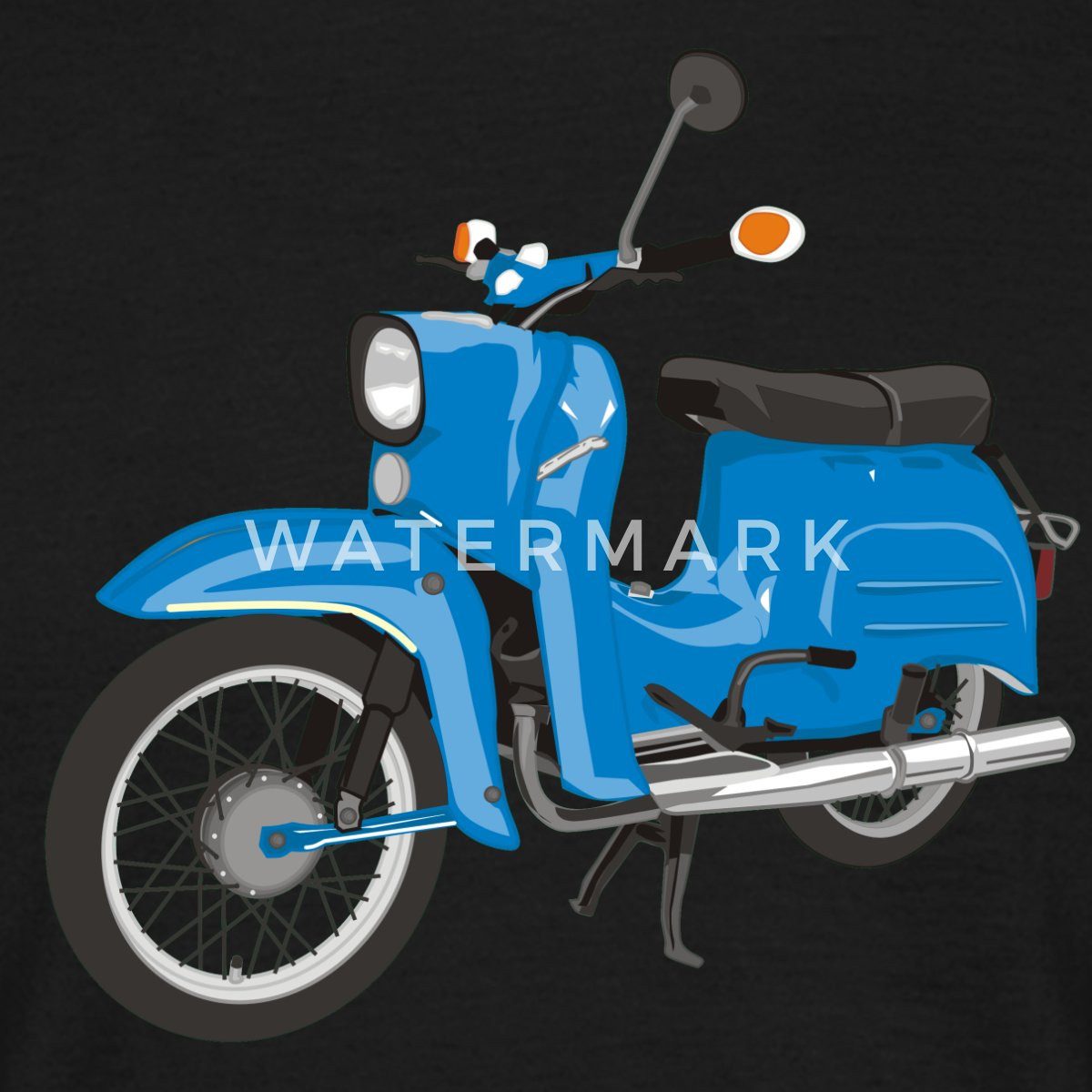 Spreadshirt T-Shirt Vintage Himmelblaue Simson Schwalbe Moped Männer T-Shir günstig online kaufen