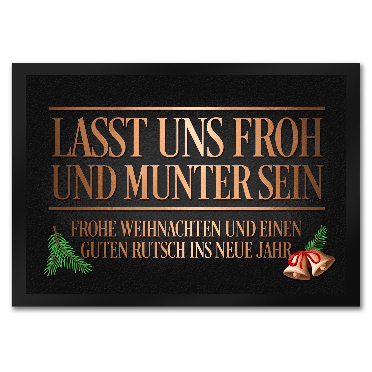 speecheese Fußmatte Lasst uns froh und munter sein Weihnachten Fußmatte in 35x50 cm