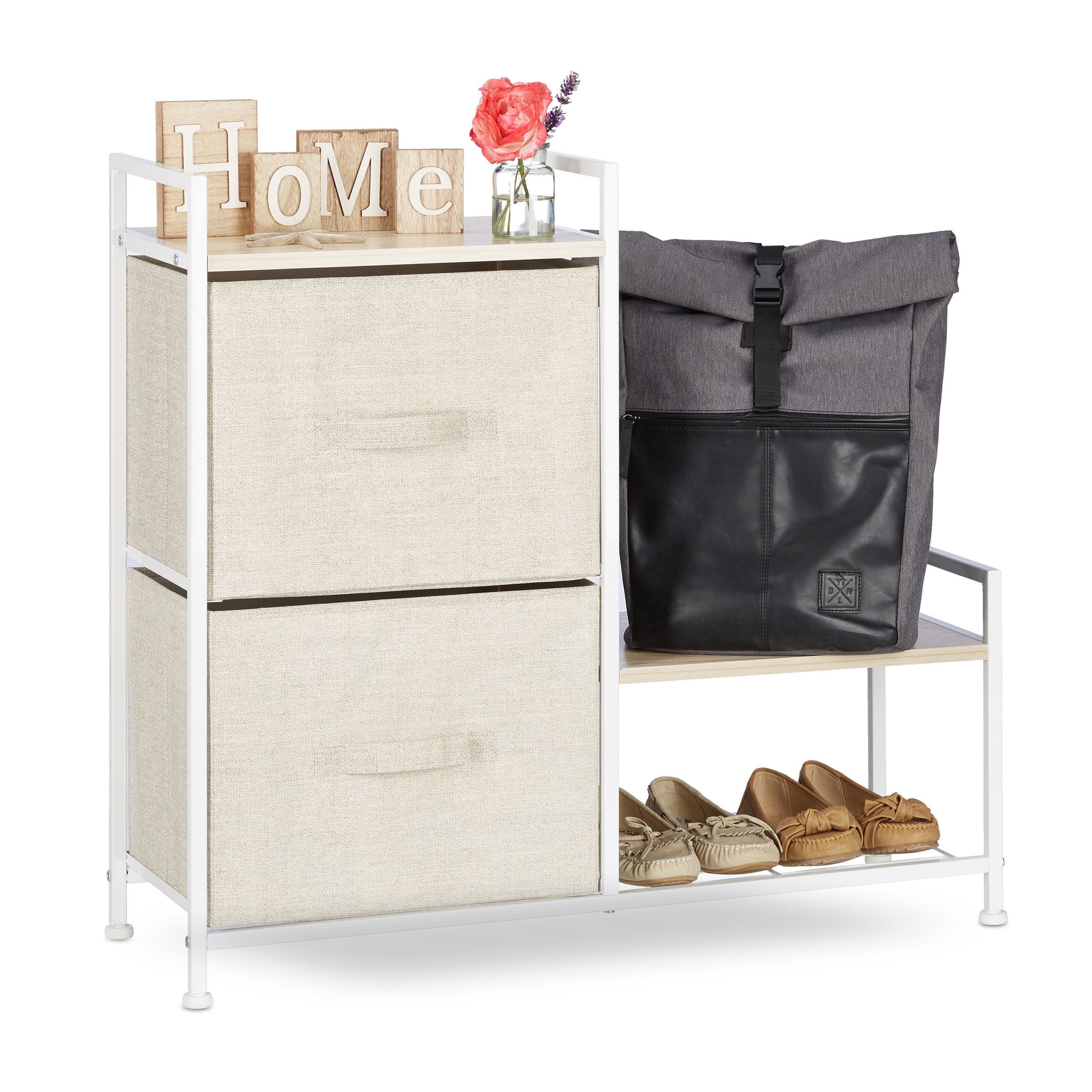relaxdays Standregal Regalsystem verschiedene Varianten beige, günstig online kaufen