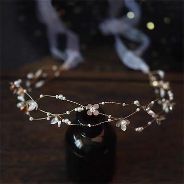 UNDOE Diadem Diadem Elegante Blume Stirnband, Braut Stirnband Haarschmuck