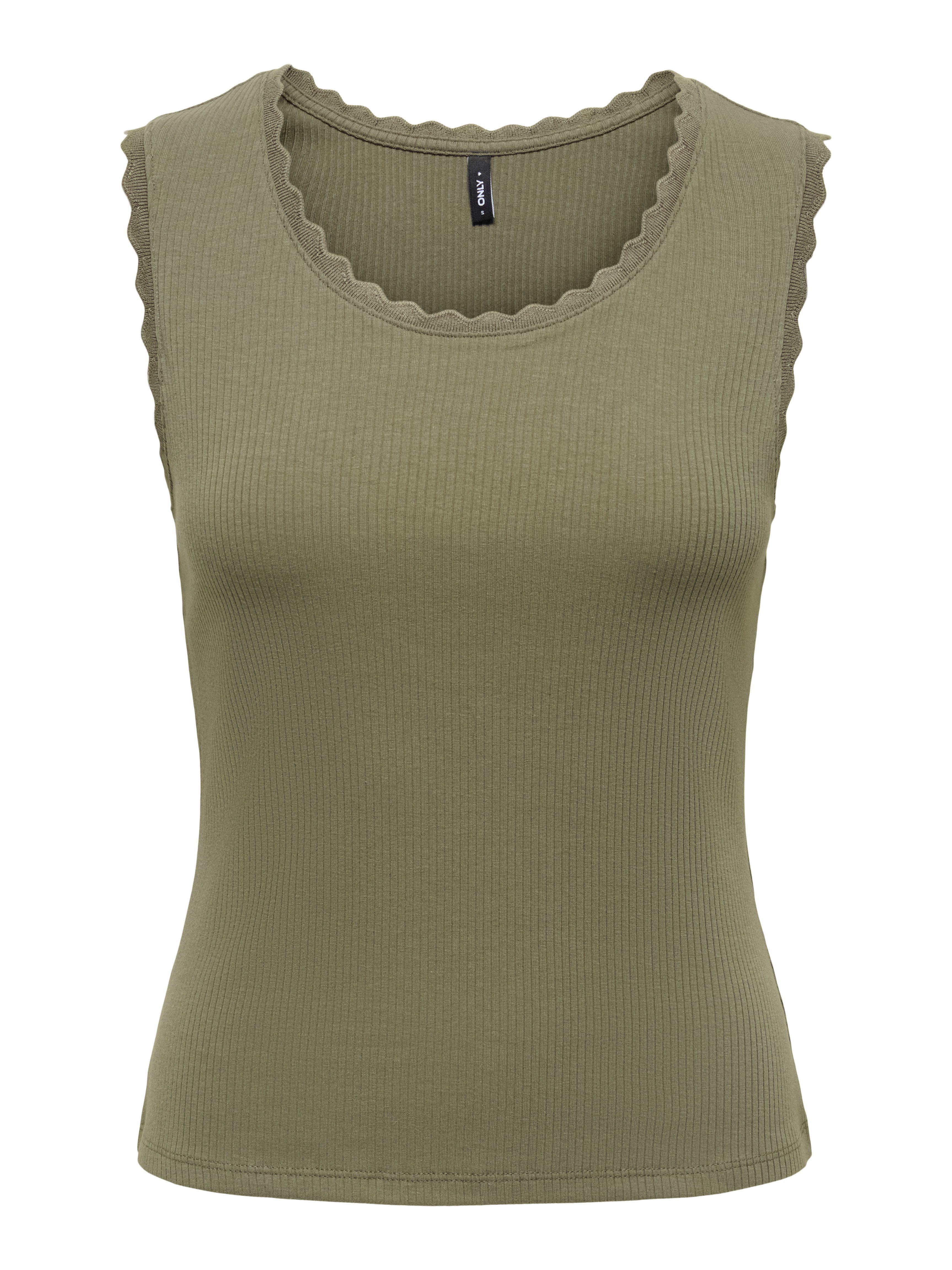 ONLY Tanktop ONLLUNI S/L TANK TOP CS JRS Baumwollmischung, regular fit, Rundhals