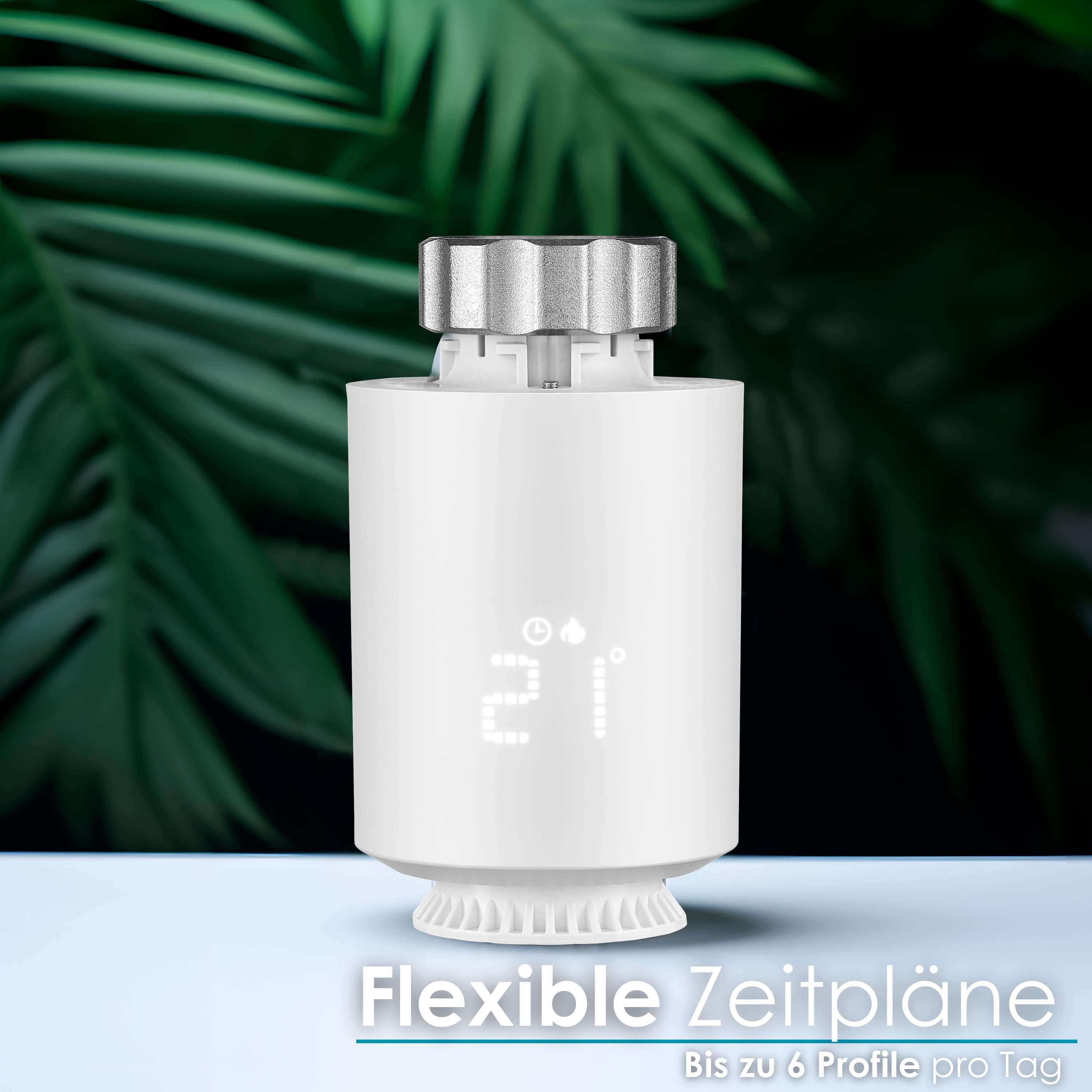 echos Heizkörperthermostat Zigbee Eco-4160, (Packung, 1 St) Kindersicherung, Zeitpläne, Frostschutz, energiesparend, Smartlife APP