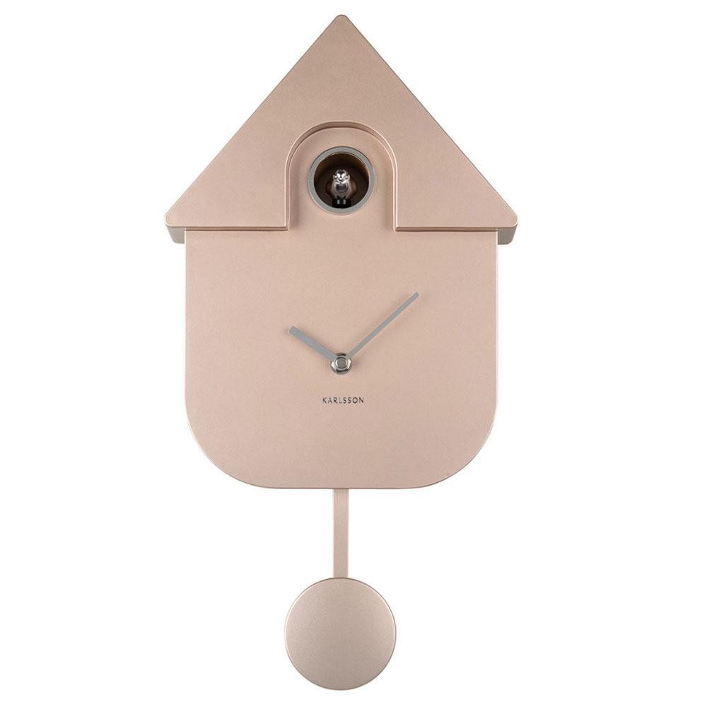 Karlsson Uhr Kuckucksuhr Wall Clock Modern Cuckoo Metallic Rose Gold (41cm) günstig online kaufen