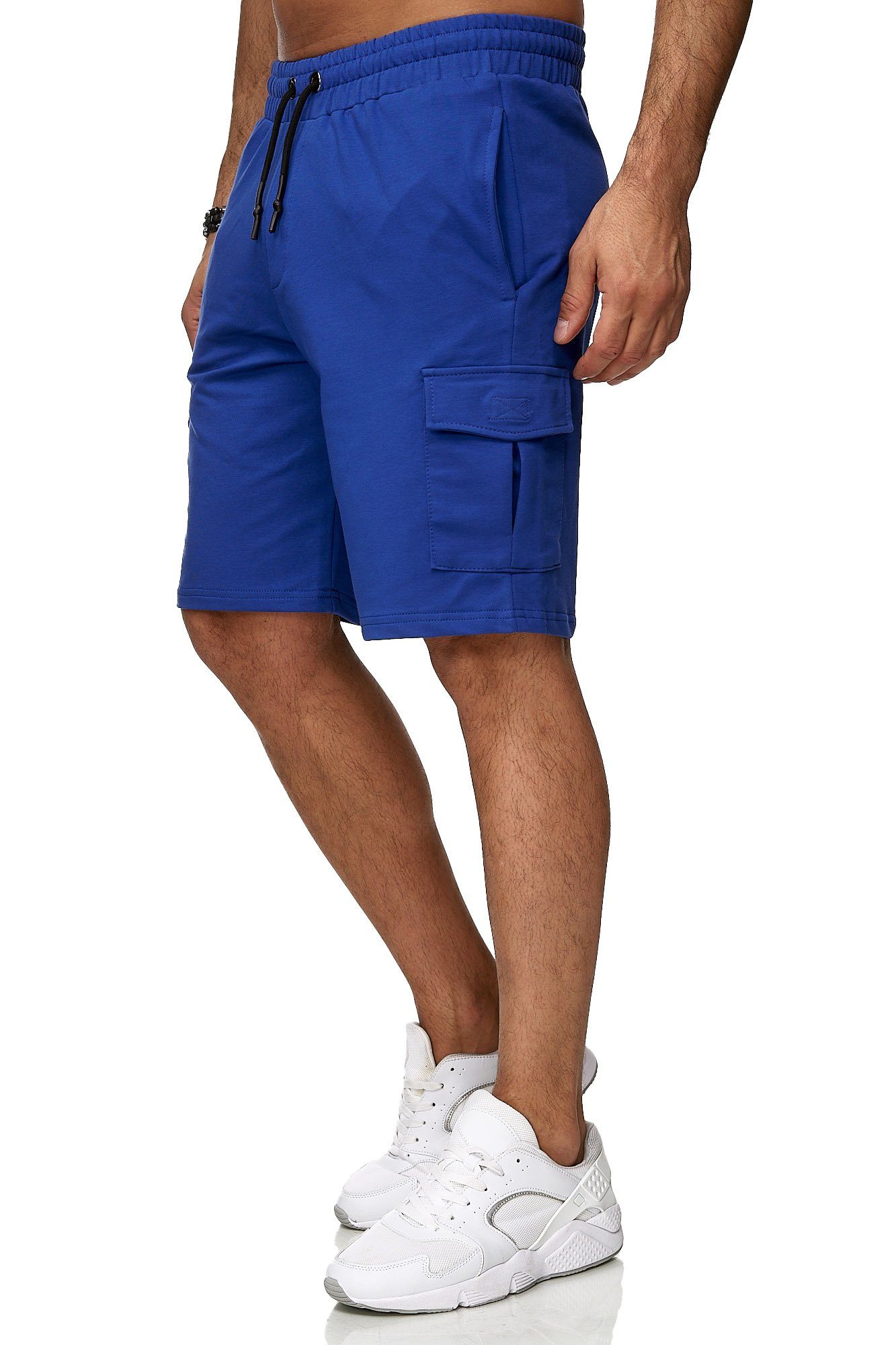 Sport-Hose Cargo Reslad Herren Sweatshorts Reslad Sweatshorts Jogginghose (1-tlg) Cargo-Taschen Shorts Hose Kurze mit Jogginghose Bermuda royalblau