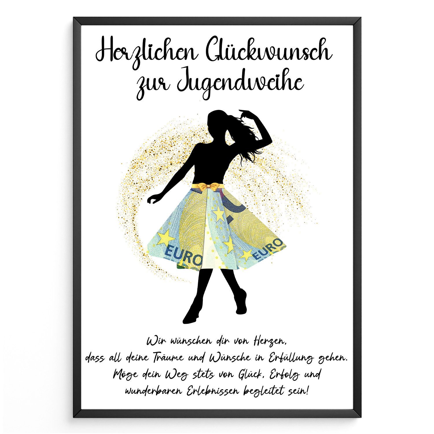 Tigerlino Poster Geldgeschenk zur Jugendweihe Geschenkidee günstig online kaufen