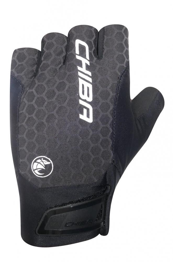 Chiba Fahrradhandschuhe CHIBA Pure Race II - Radhandschuhe kurz, schwarz, S, atmungsaktiv, 63