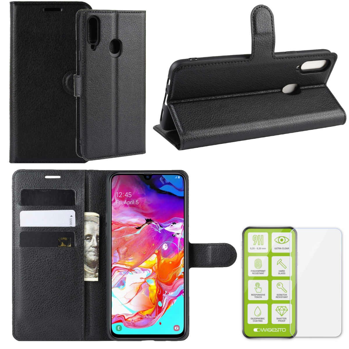 Handyhülle Für Samsung Galaxy A20S A207F Handy Tasche Wallet Premium Schwarz Schutz Hülle Case Cover Etuis Neu Zubehör