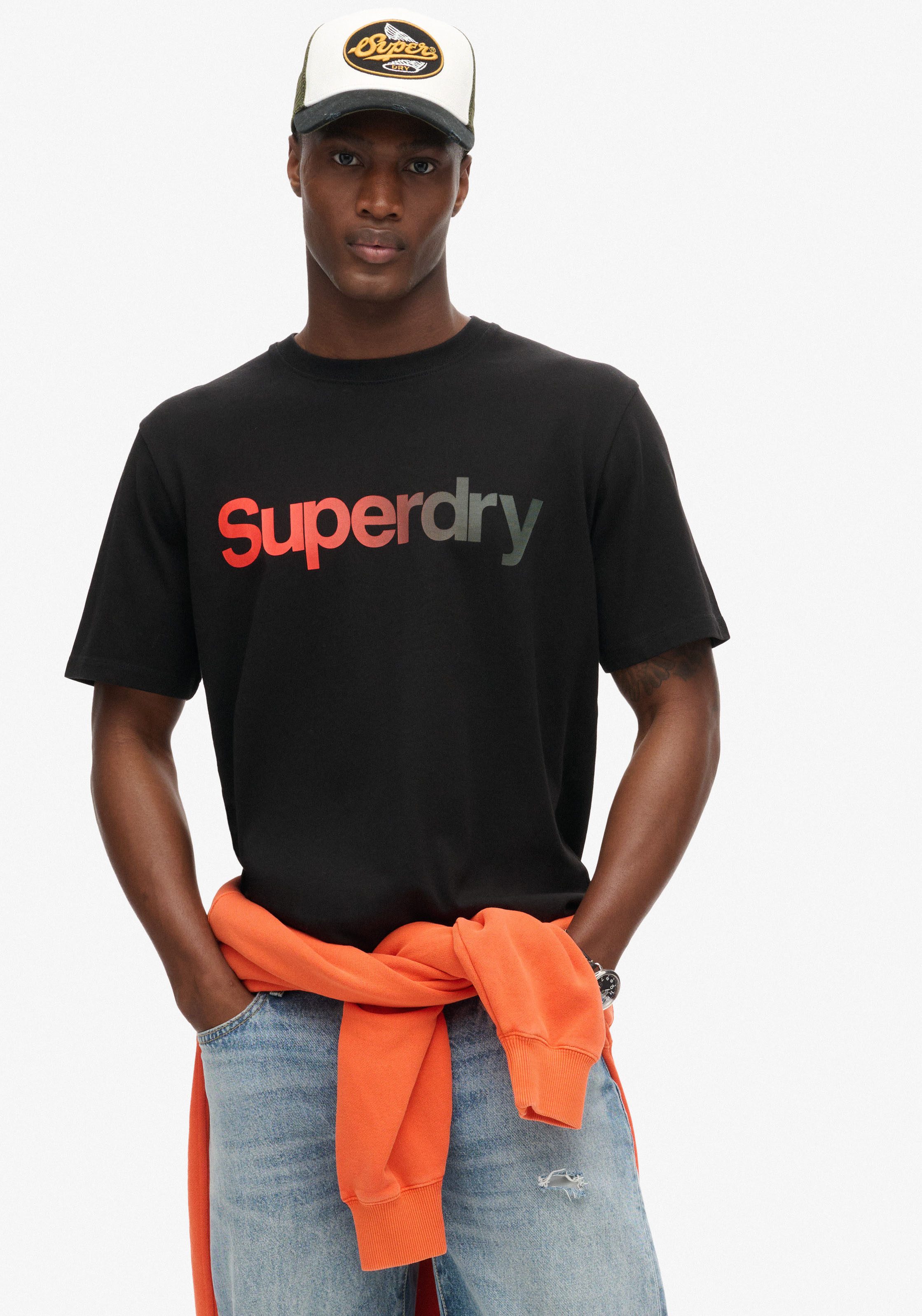 Superdry Rundhalsshirt CORE LOGO FADE LOOSE günstig online kaufen