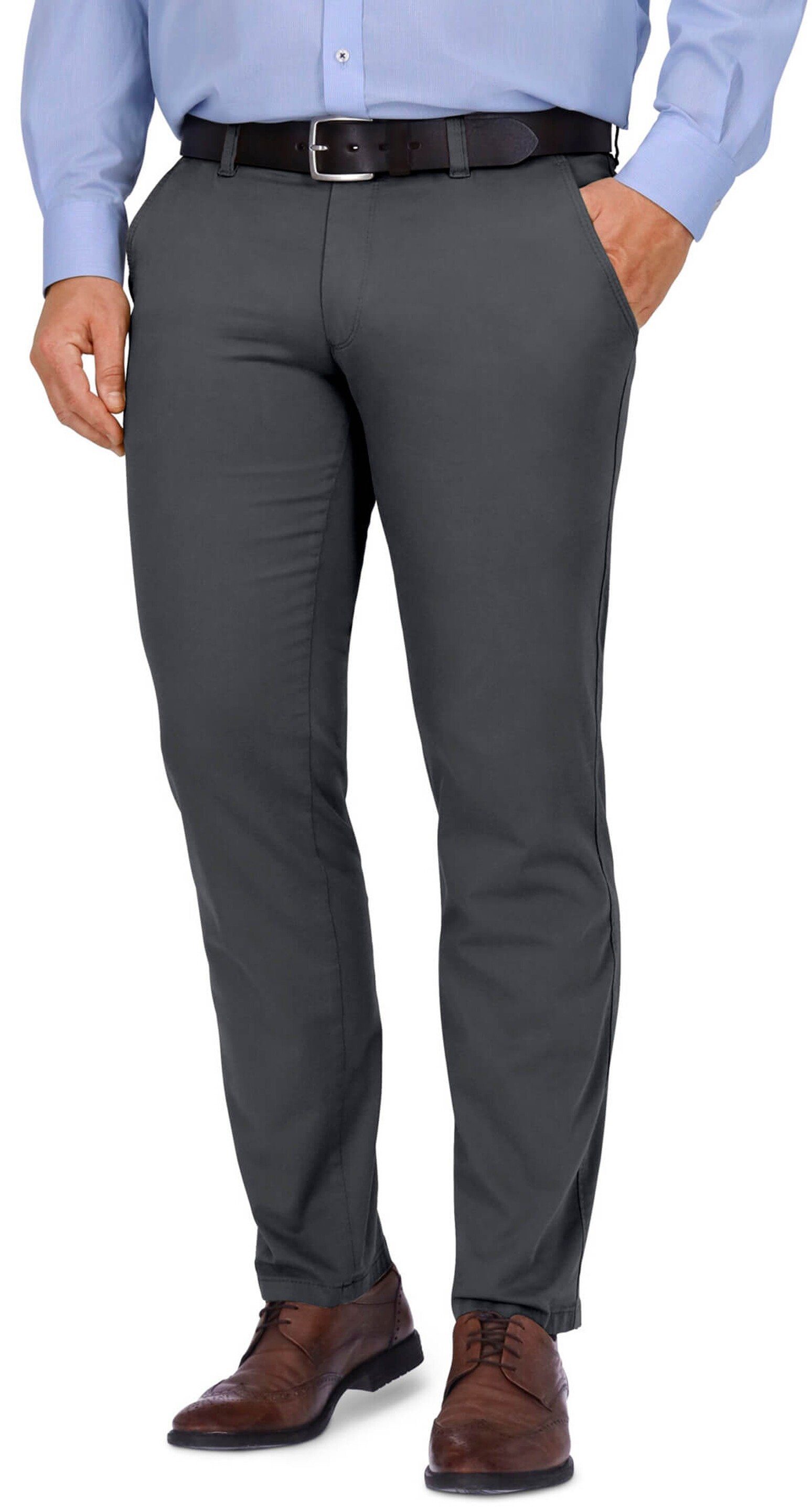 Stoffhose Baumwoll-Stretch-Hose anthrazit Jim