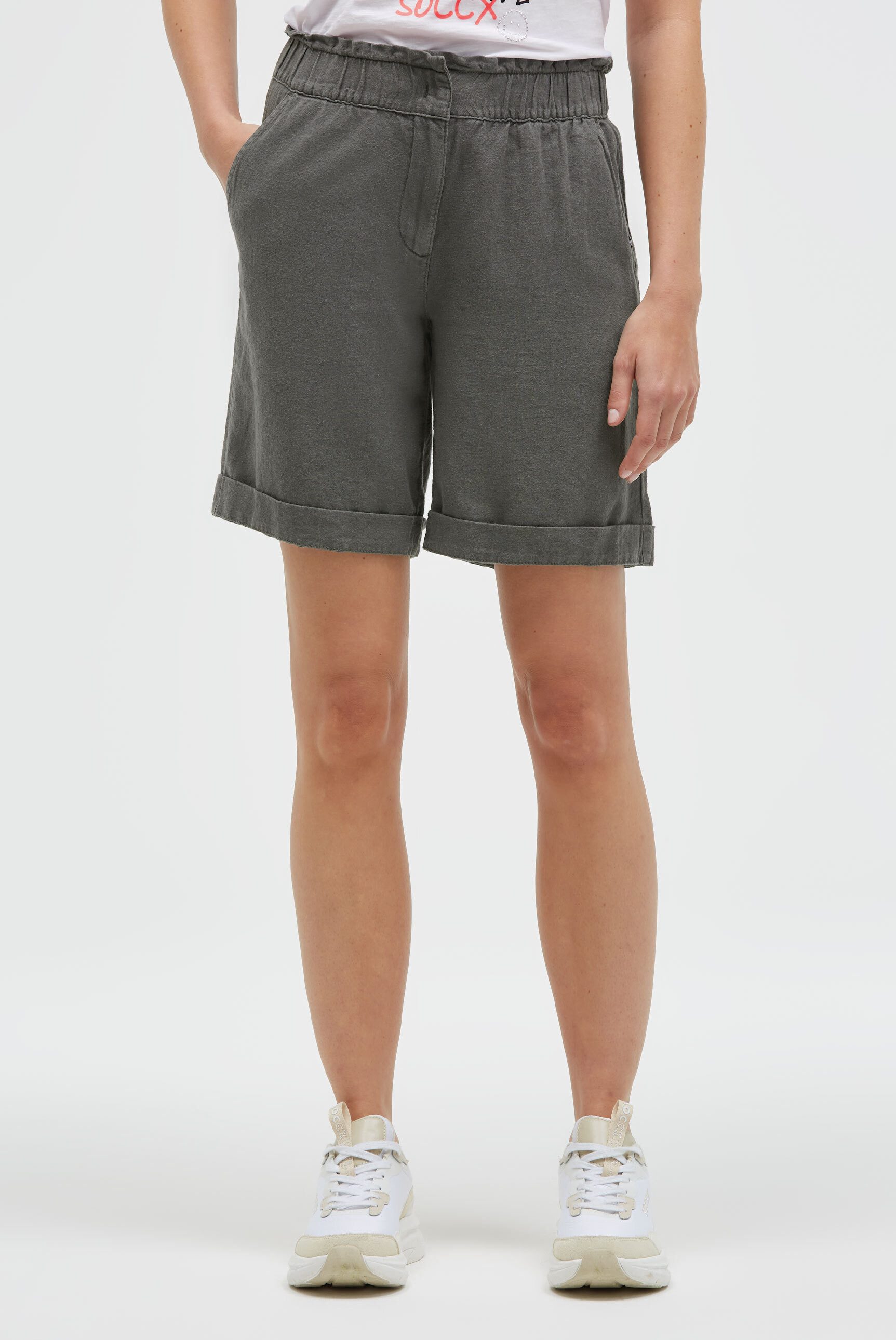 SOCCX Shorts mit Turn-Up-Saum
