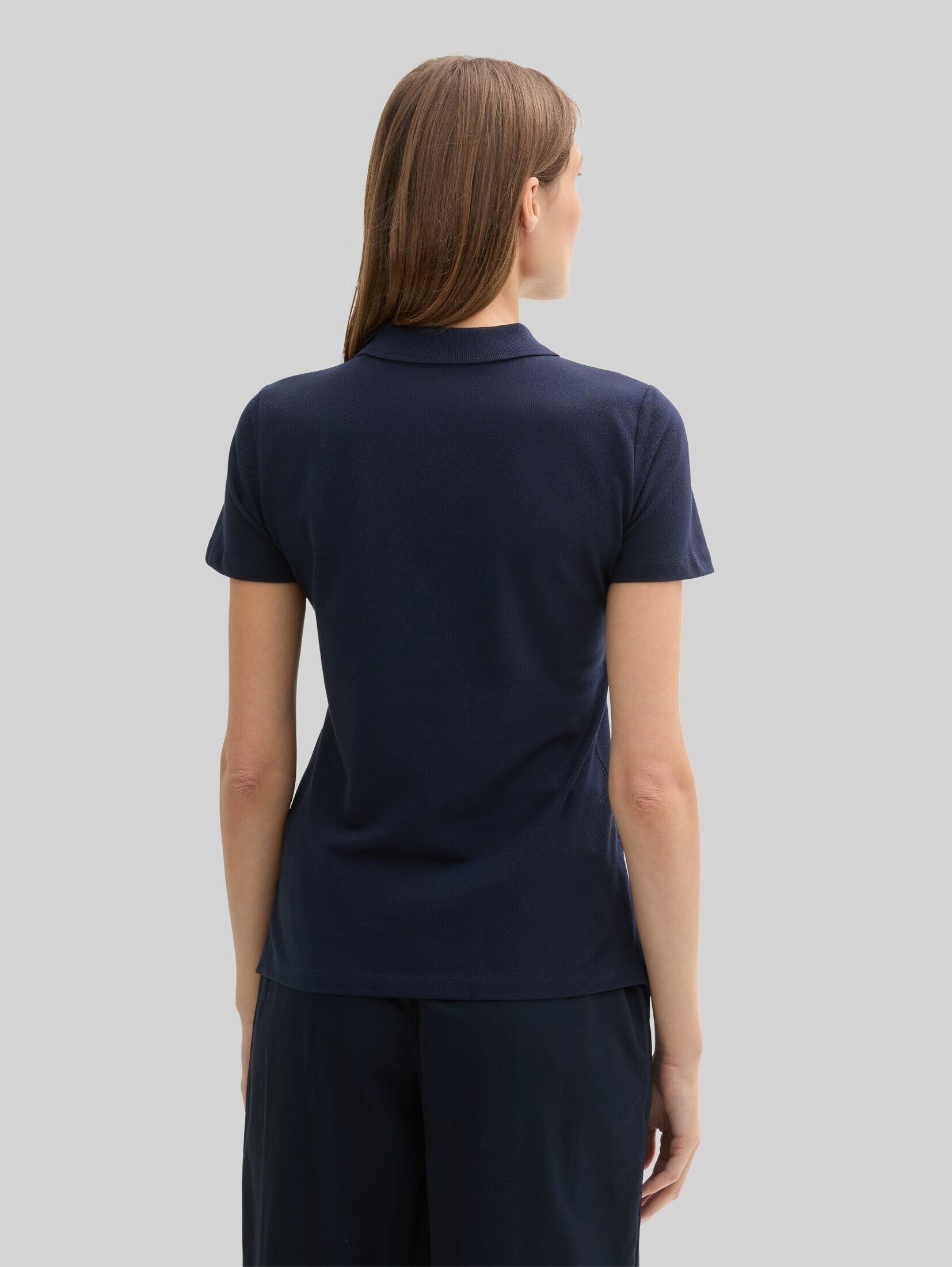 TOM TAILOR Poloshirt Poloshirts (im Einserpack) Poloshirt aus Stretch Piqué
