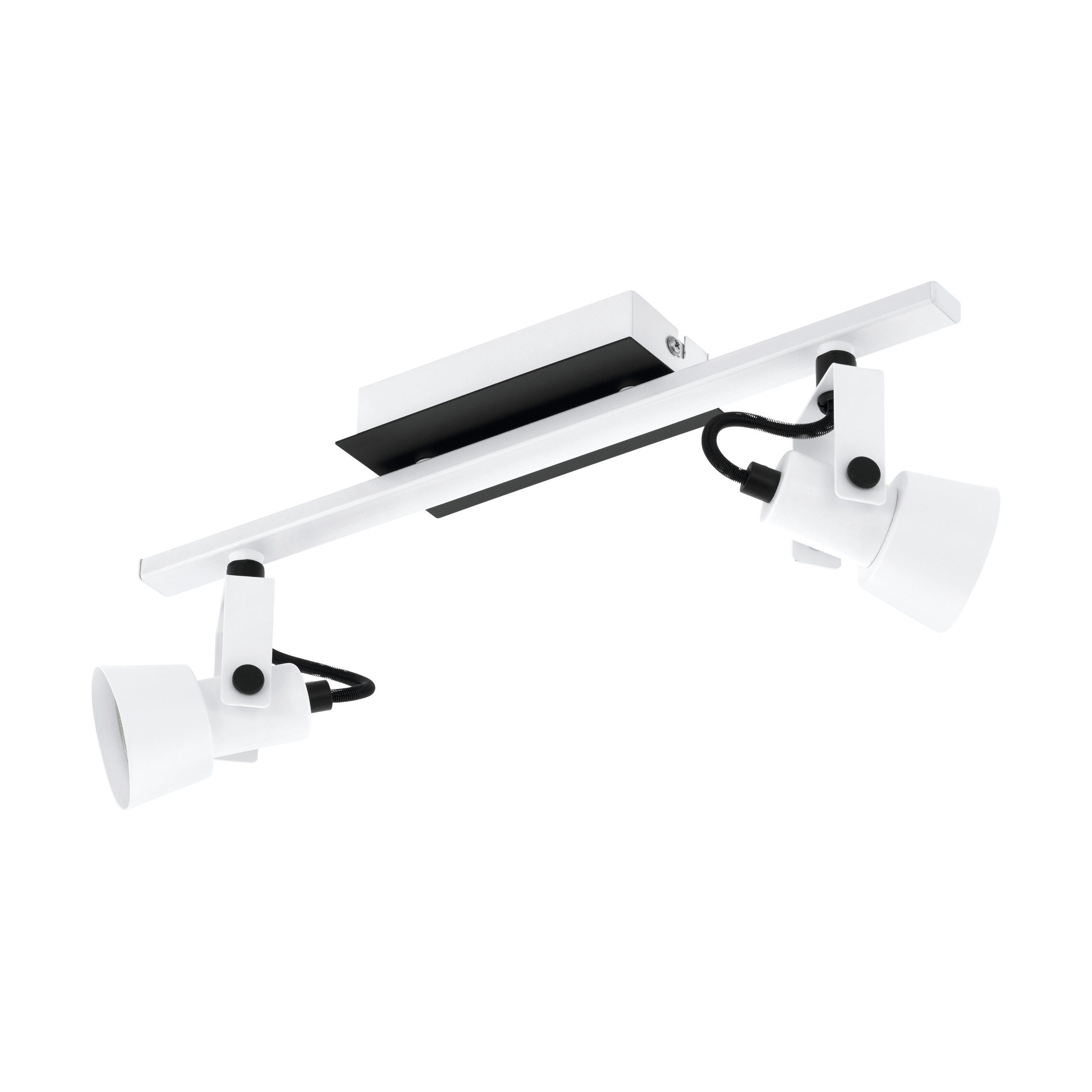 EGLO LED Deckenspot Trillo, Leuchtmittel inklusive, Schwenkbare Spots, Metall in Weiß und Schwarz, GU10 Deckenspot