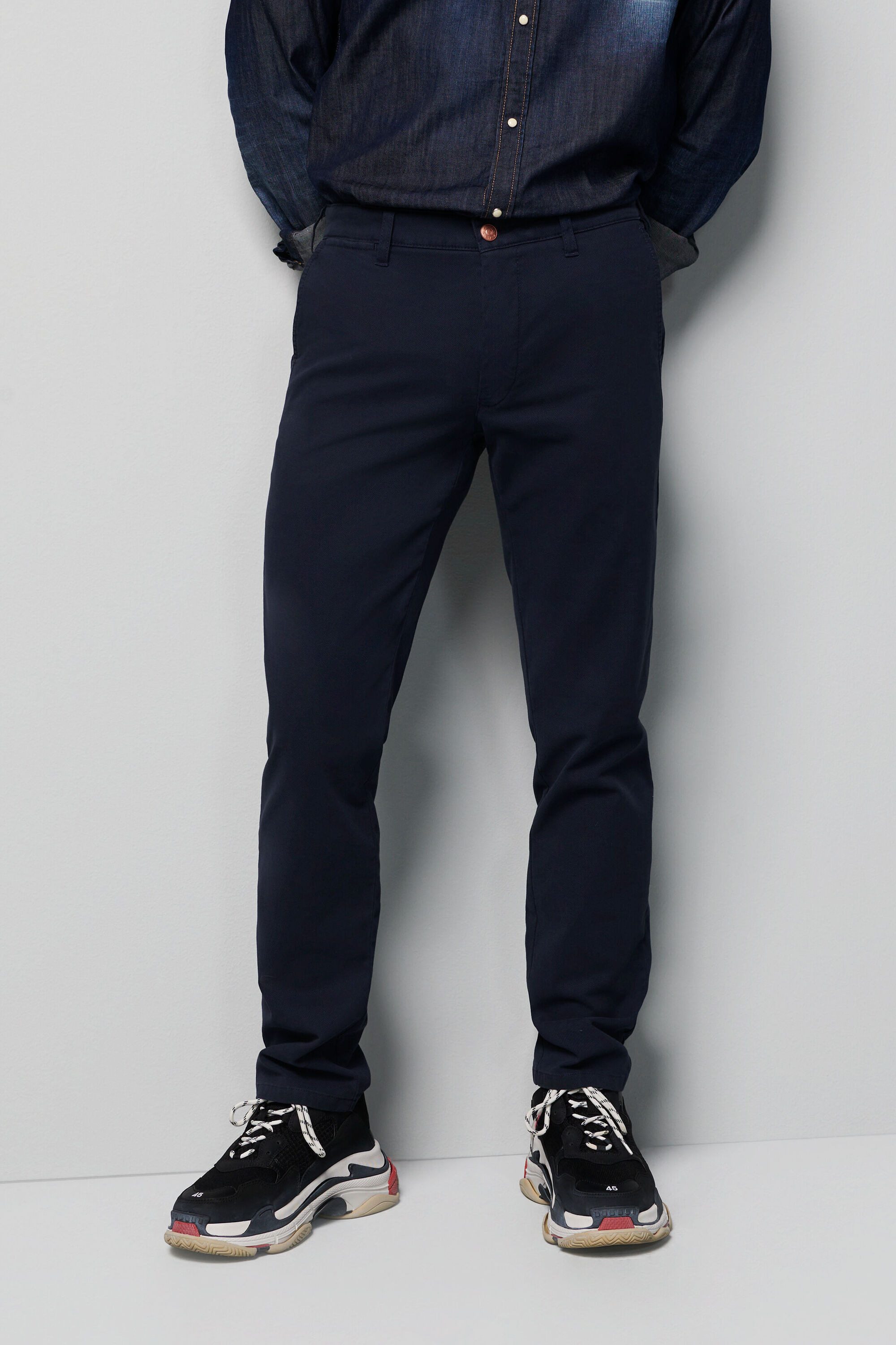 MEYER Chinos M5 Chino M5 Chino im unifarbenem Design