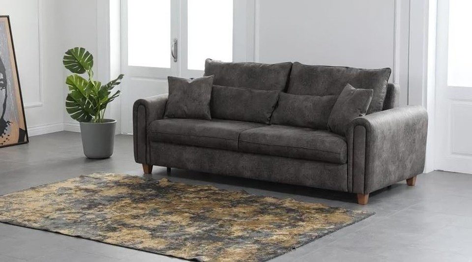 Xlmoebel Schlafsofa Couch mit Bettfunktion 3-Sitzer Klappsofa Polsterung, Schlafsofa 1 Teile, Made in Europa