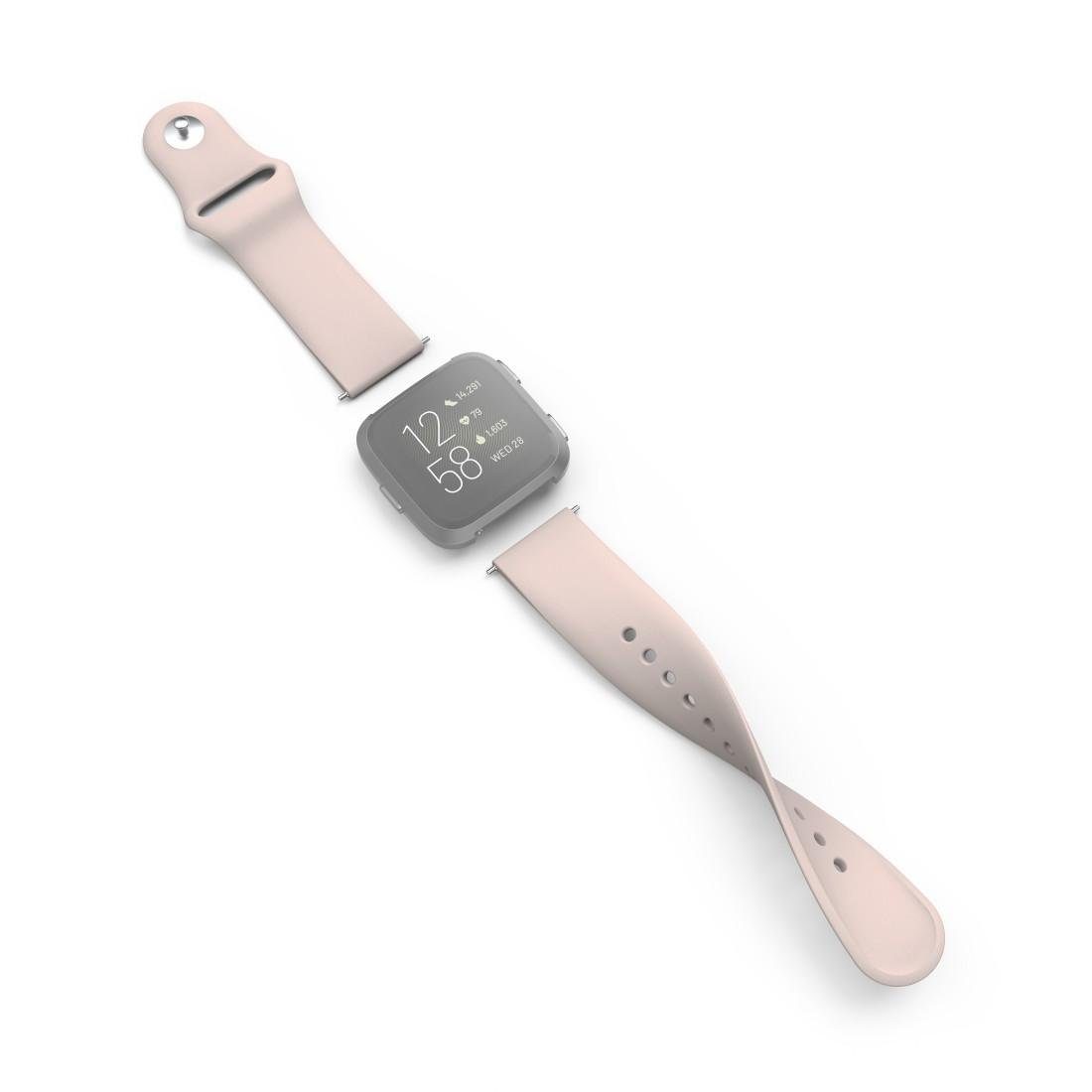 Fitbit cm 22,7 Smartwatch-Armband Lite, 2/ Ersatzarmband Hama für Versa/Versa 22mm, rosé Versa