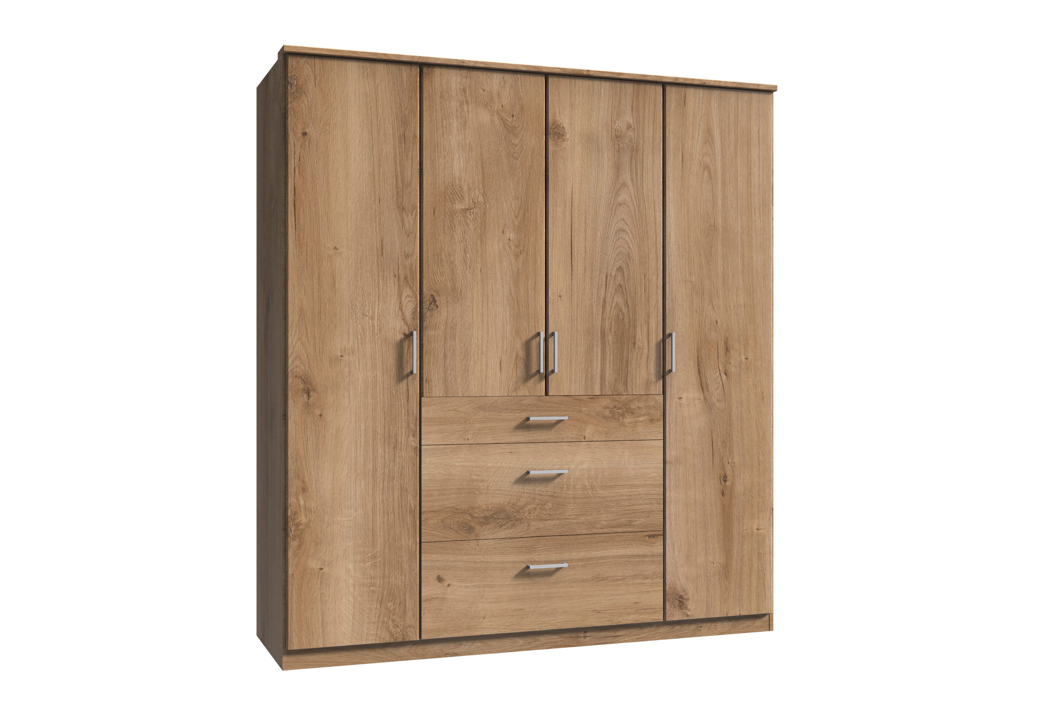 möbel-direkt.de Kleiderschrank Click in Plankeneiche (komplett, 1-St., Kleiderschrank) Made in Germany