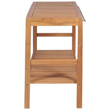 vidaXL Waschtisch Waschtischunterschrank Massivholz Teak 132x45x75 cm (1-St)