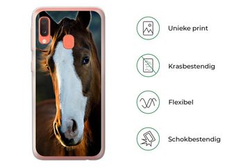 MuchoWow Handyhülle Pferd - Kopf - Licht, Handyhülle Samsung Galaxy A20e, Smartphone-Bumper, Print, Handy