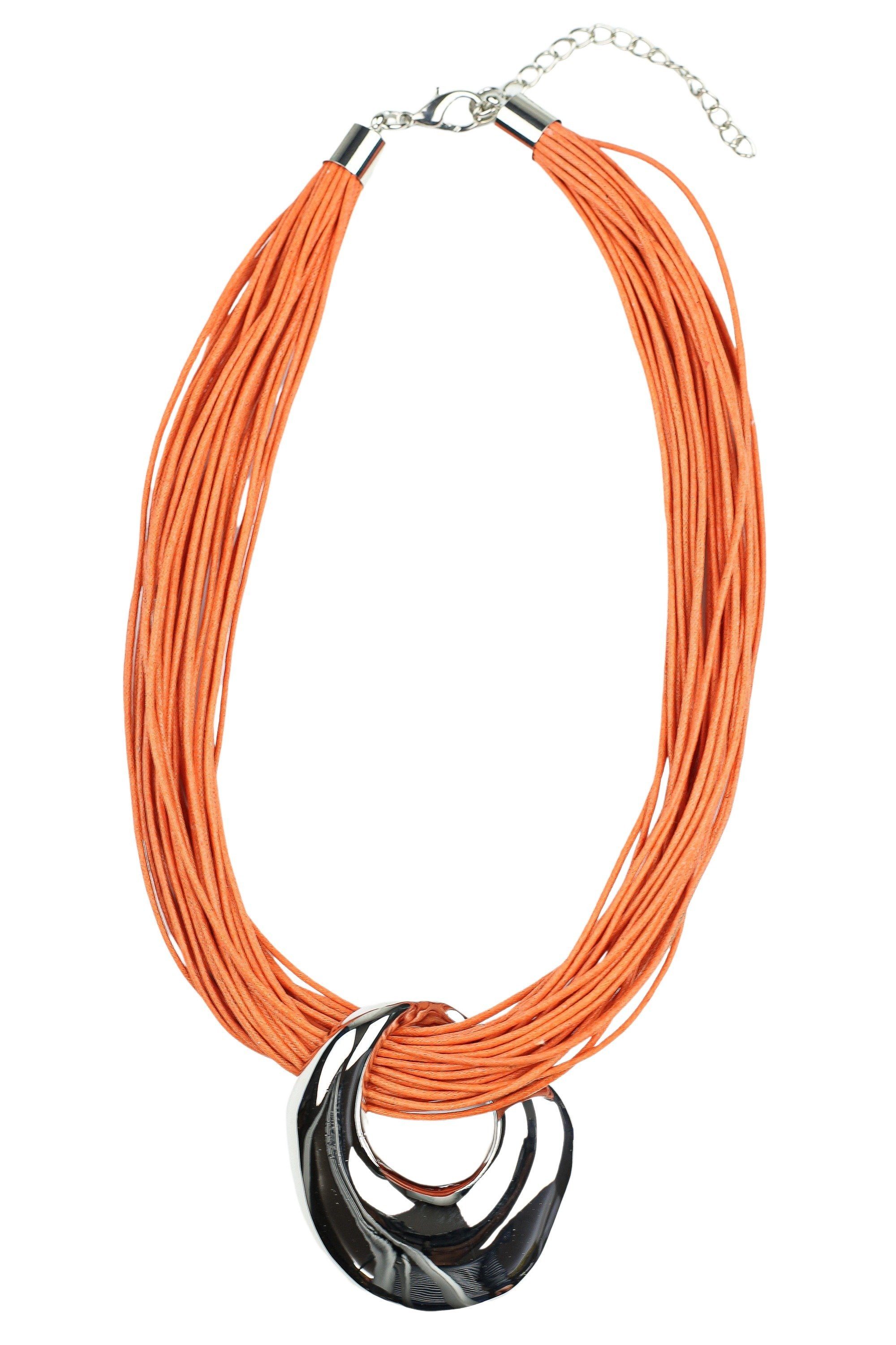 COLLEZIONE ALESSANDRO Kette mit Anhänger Evora, mit üppigem Metallanhänger