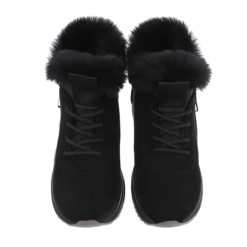 Ital-Design Damen Snowboots Freizeit Snowboots (87214543) Flach Plateaustiefeletten in Schwarz