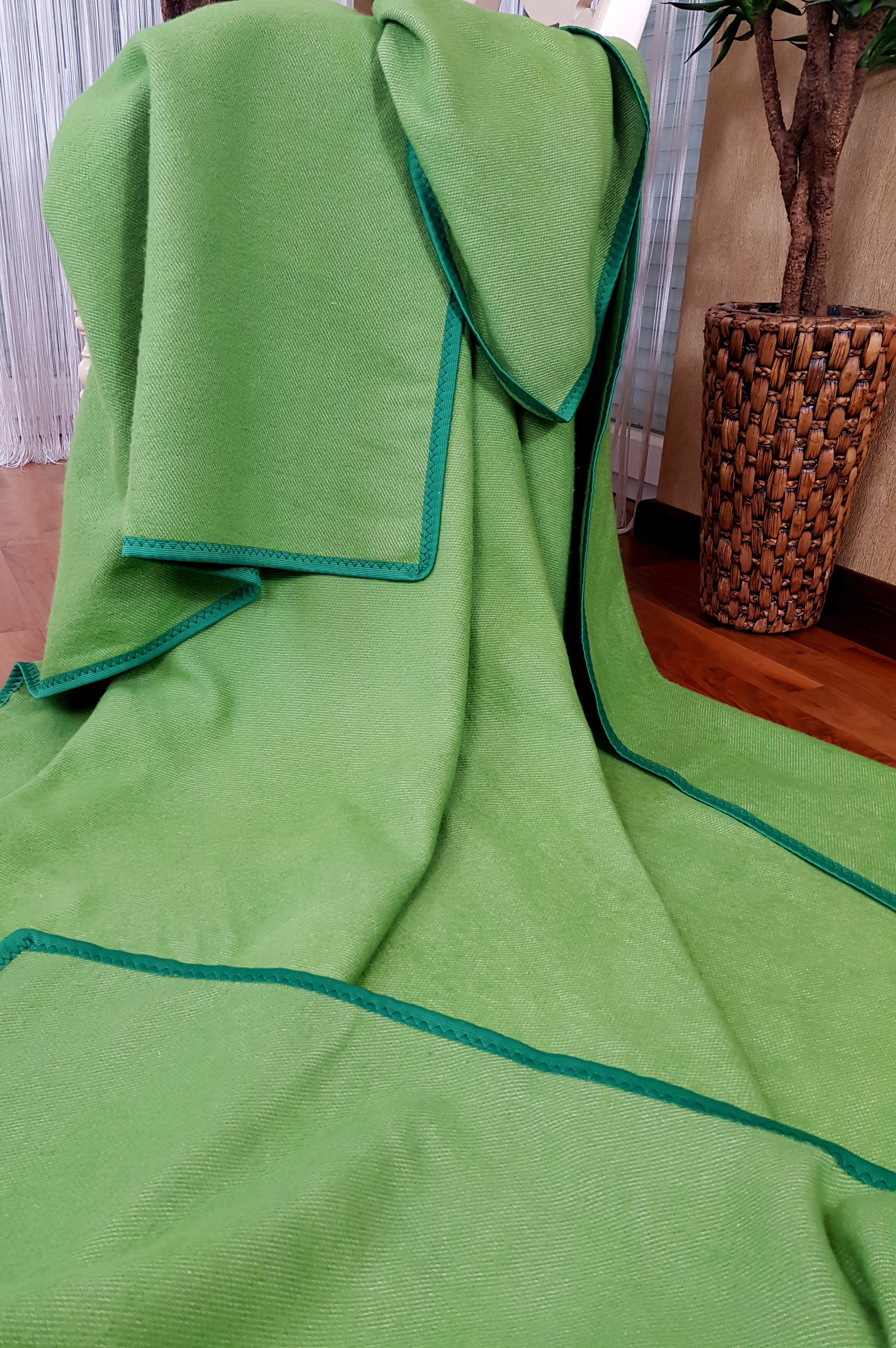 Wohndecke Baumwolldecke x Plaid Grün versch. 150 Tagesdecke in cm STTS 205 Korsika, Farben