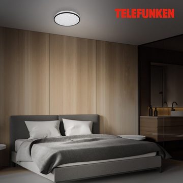 Telefunken LED Deckenleuchte 318305TF, LED fest verbaut, Neutralweiß, Deckenleuchte Sensor Sternenhimmel 16W 1500lm 4000K Ø 28cm