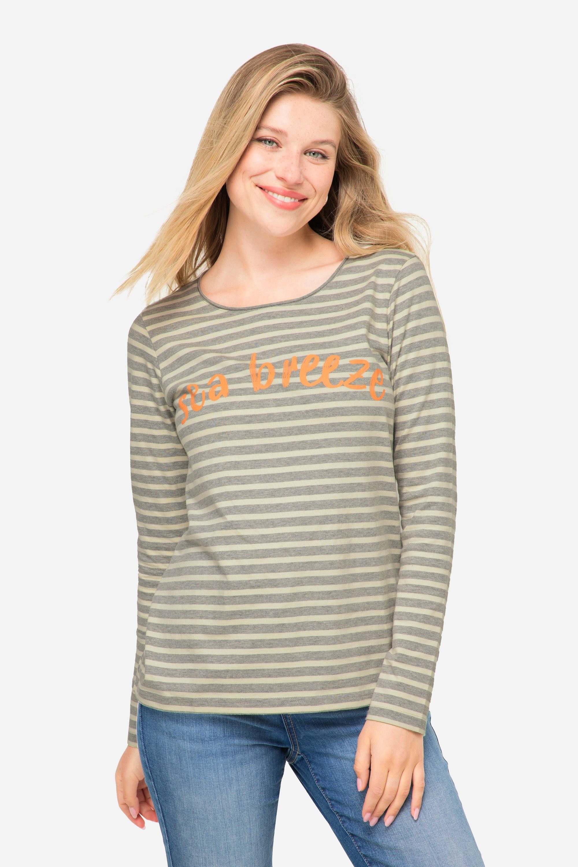 Laurasøn Longsleeve Ringelshirt Regular Fit Statement günstig online kaufen