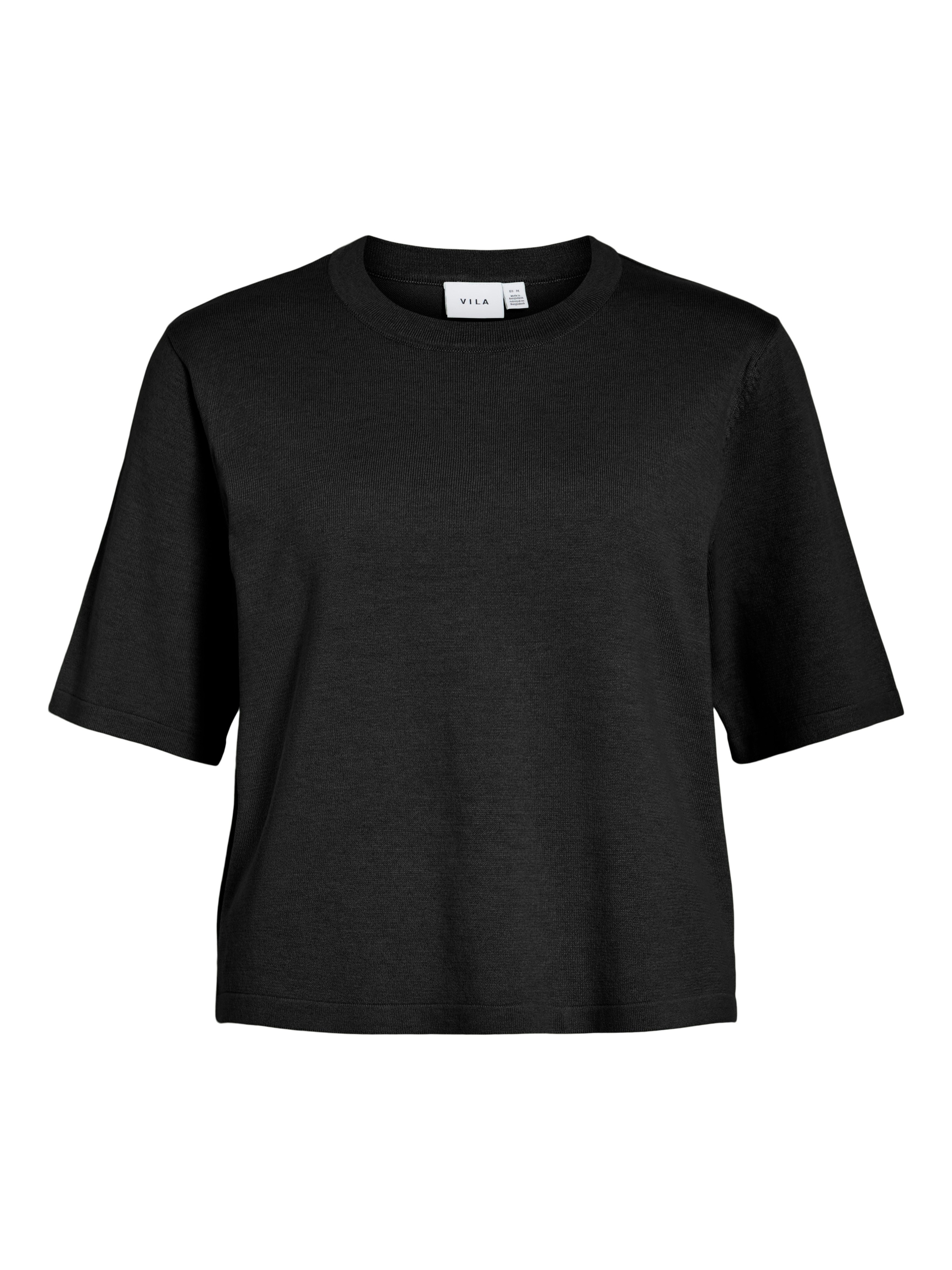 Vila Kurzarmpullover VIMALU O-NECK 2/4 KNIT TOP-NOOS günstig online kaufen