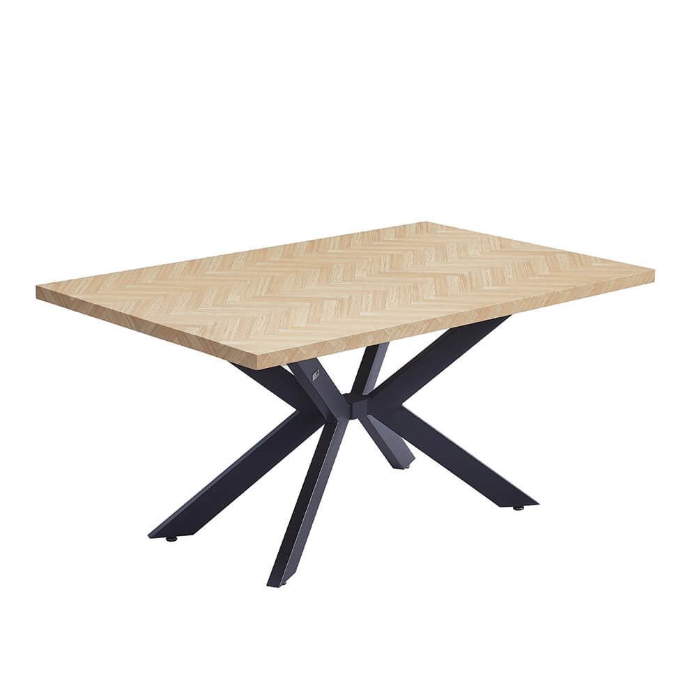 HOME DELUXE Esstisch AVENCIA inkl. Sternfuß 160 x 100 cm & 200 x 120 cm, mit schwarzem Metallgestell, Küchentisch, Esszimmer