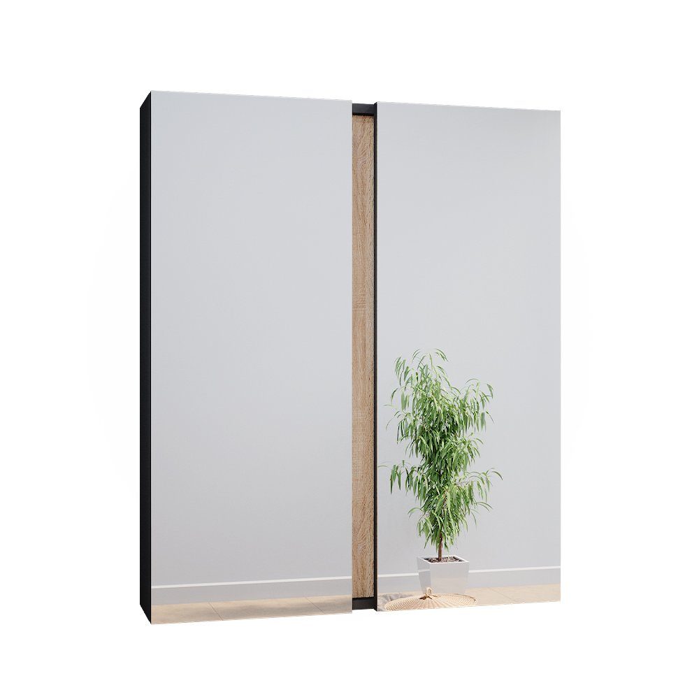 Vicco Badezimmerspiegelschrank Gloria, Anthrazit/Sonoma, 70.4 x günstig online kaufen