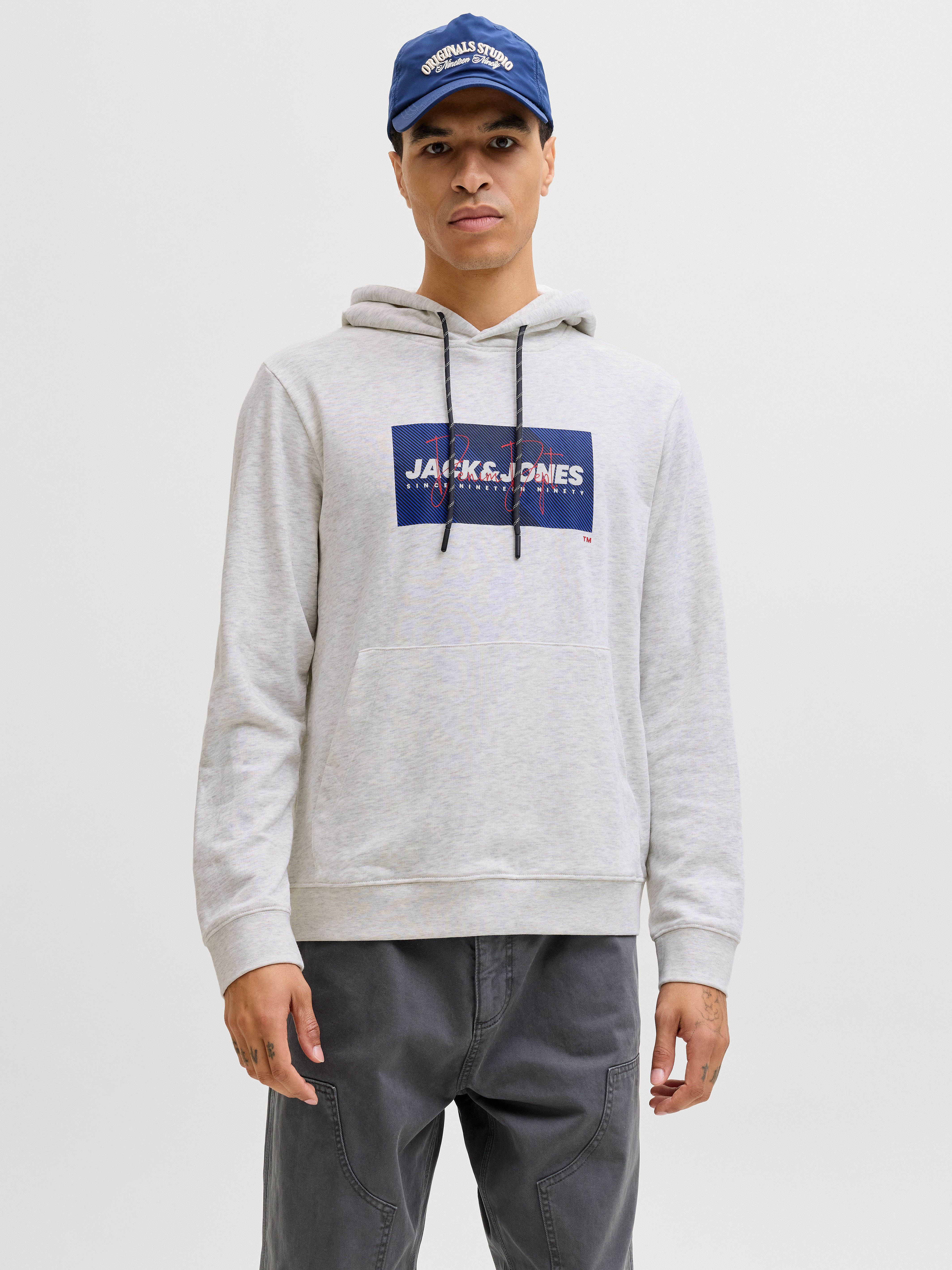 Jack & Jones Kapuzensweatshirt JJCOLE PRINT SWEAT HOOD UNB