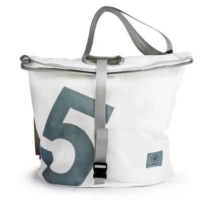 360Grad Handtasche »360 Grad Shopper aus Segeltuch weiß – hellgrau«