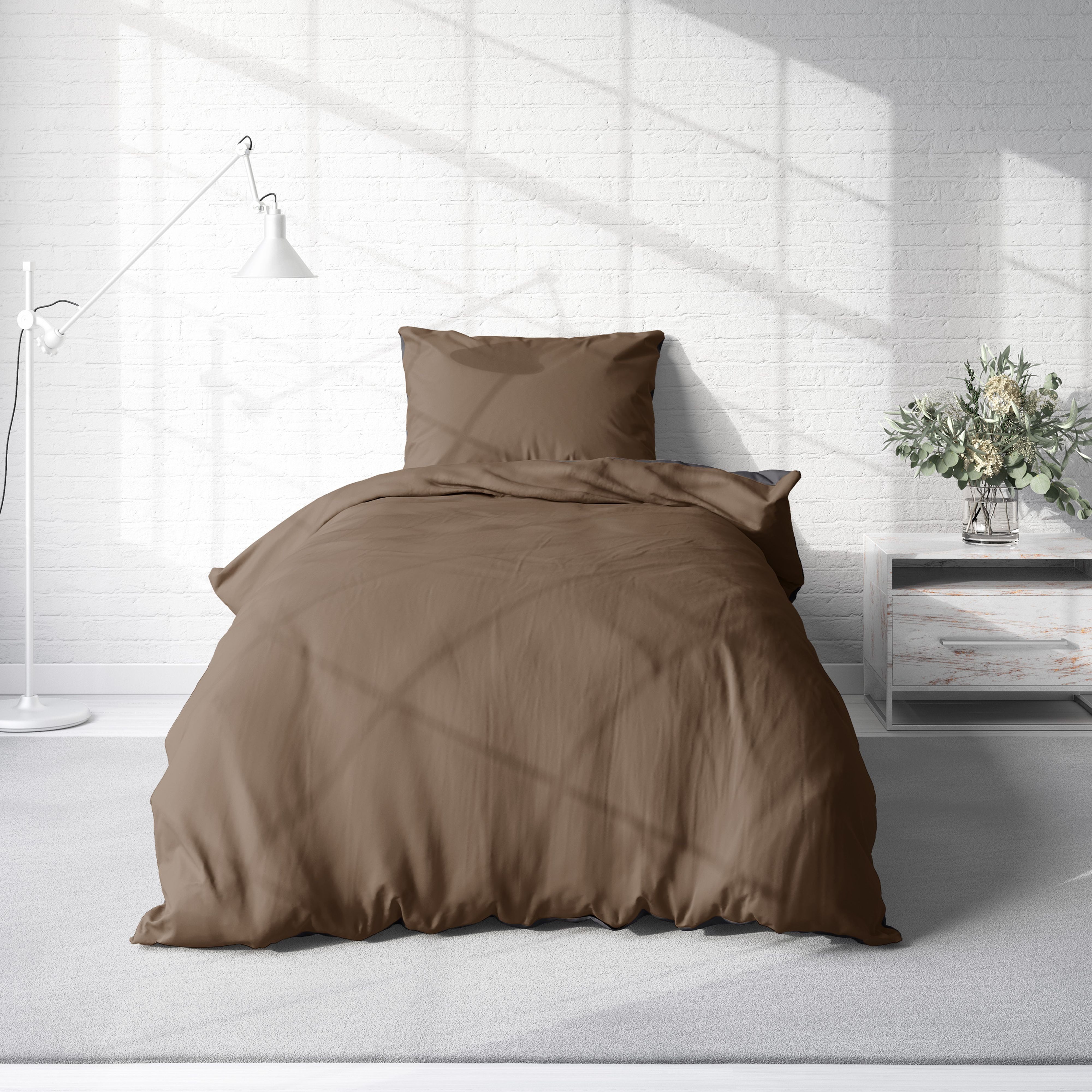 One Home Bettwäsche Doubleface, Biber, 2 günstig online kaufen