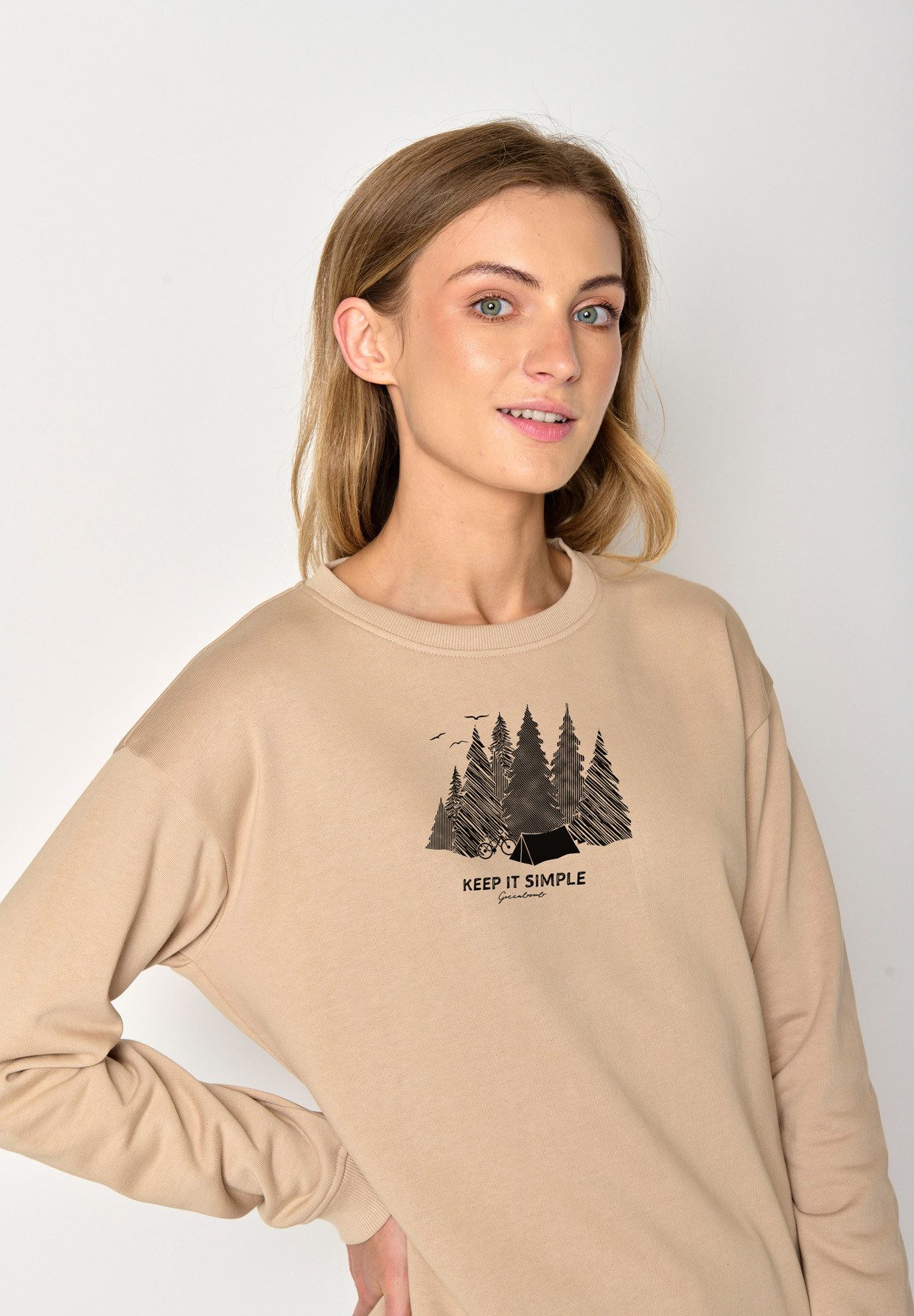 GreenBomb Sweatshirt Canty Nature Camping Motiv Natur (1) Bio-Baumwolle, GOTS-zertifizierte Herstellung, atmungsaktiv