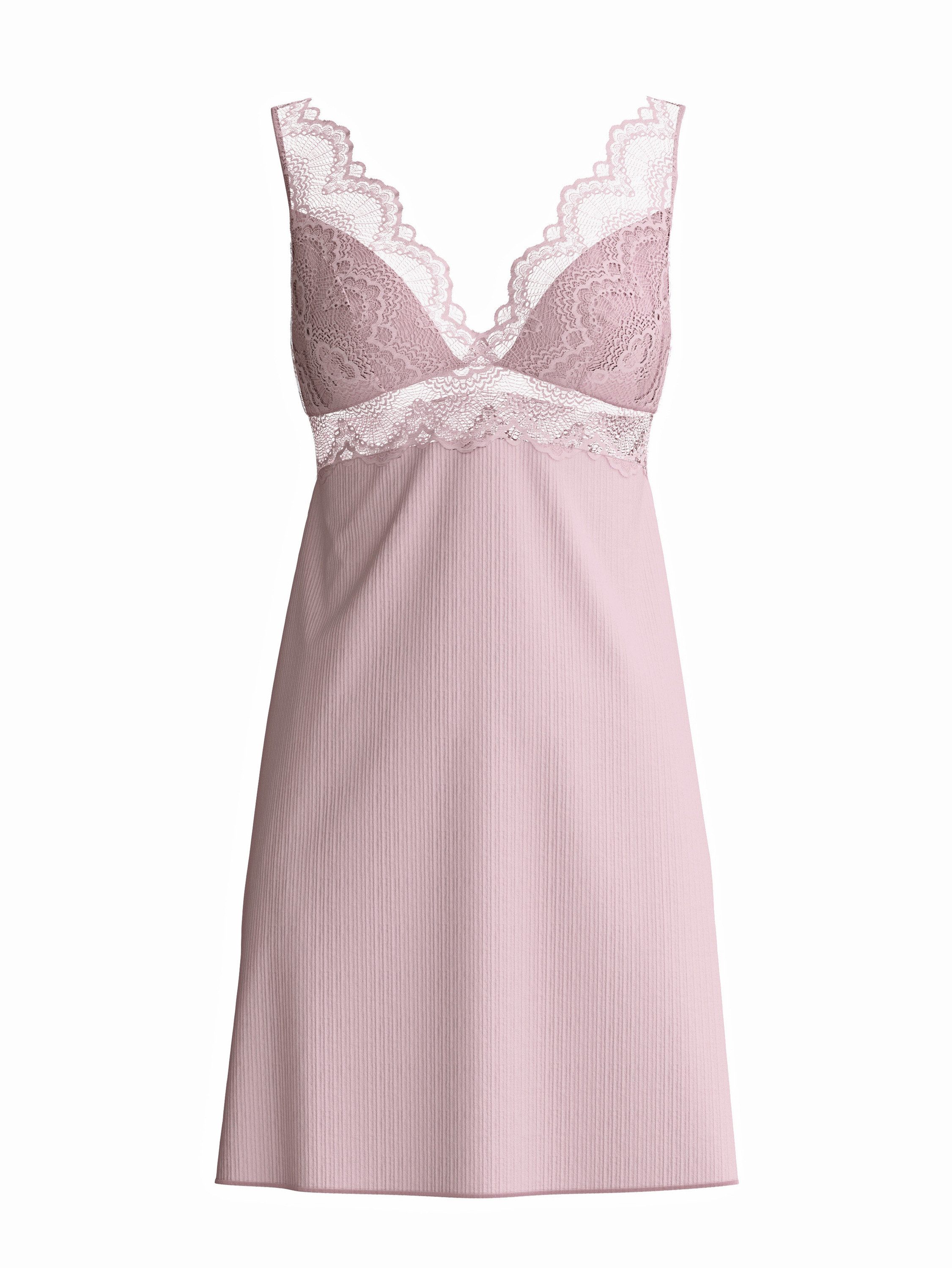 CALIDA Nachthemd Feminine Lounge Damen (1-tlg) seidig weich, atmungsaktiv, Spitze