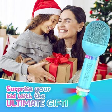 TONOR Mikrofon, Kabelloses Karaoke Mikrofon für Kinder Spaßiges Geschenk tragbar RGB